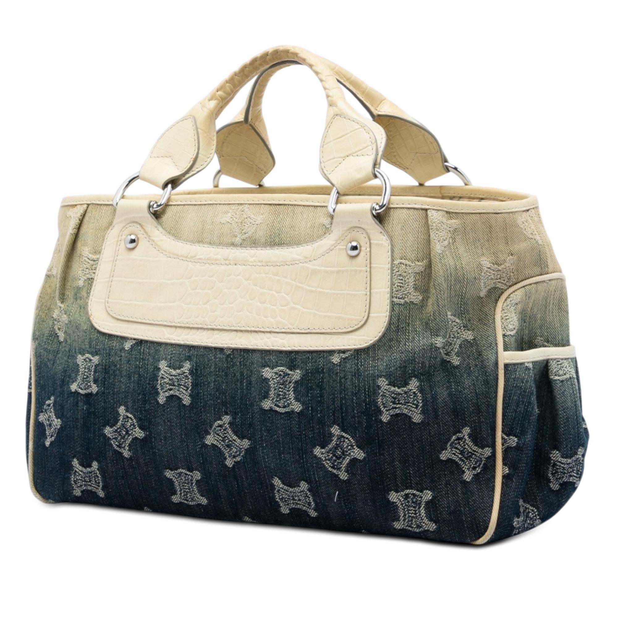 Celine Macadam Denim Ombre Boogie Handbag
