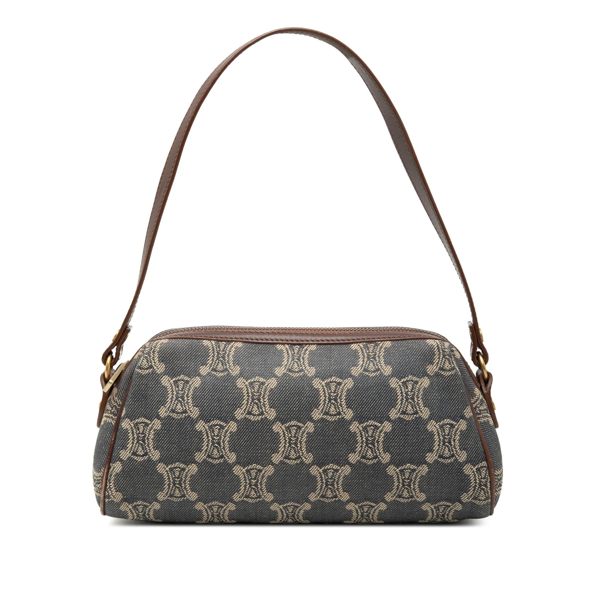 Celine Macadam Denim Shoulder Bag