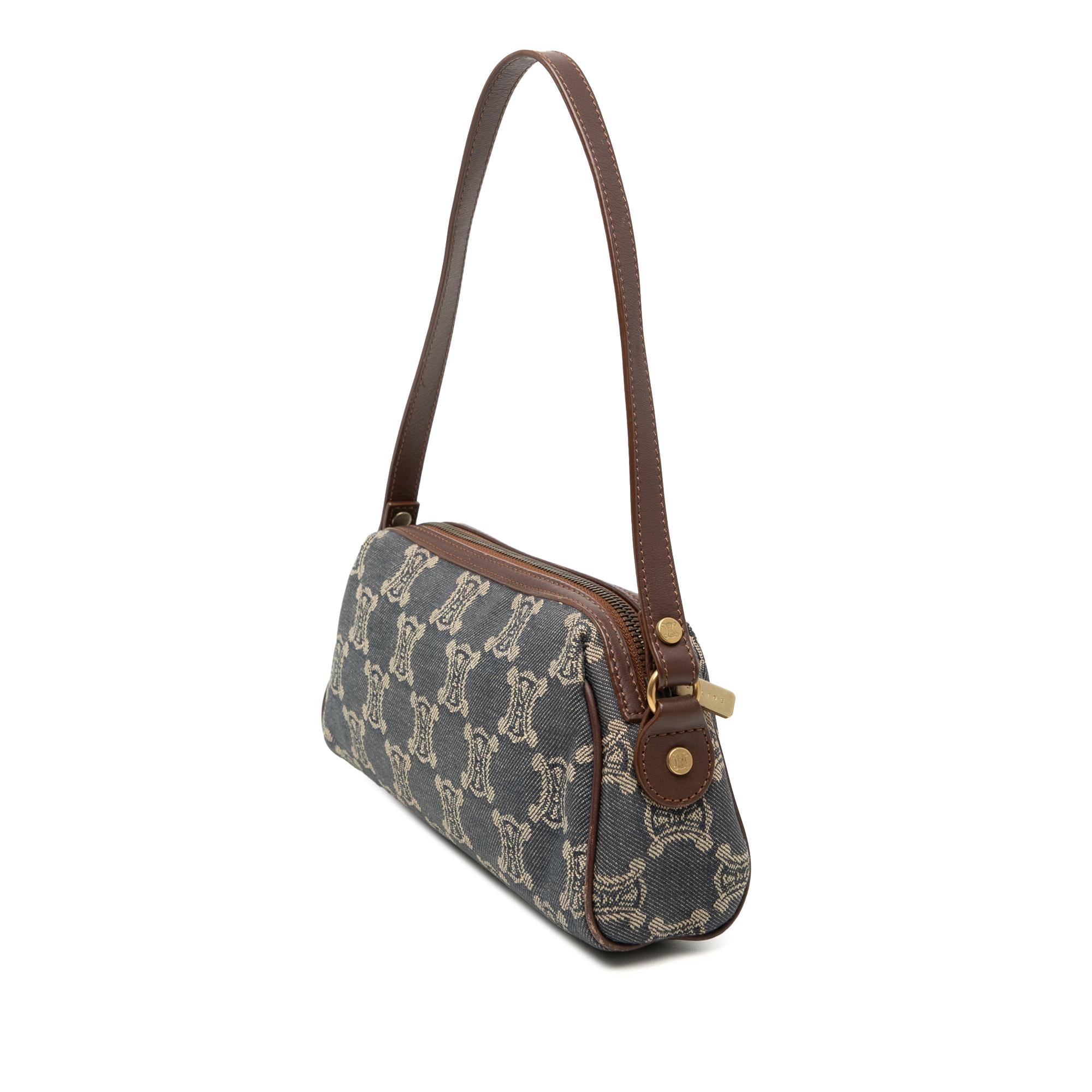 Celine Macadam Denim Shoulder Bag