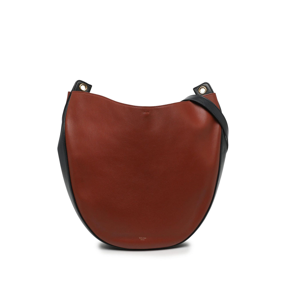 Celine Medium Bicolor Calfskin Trotteur Hobo