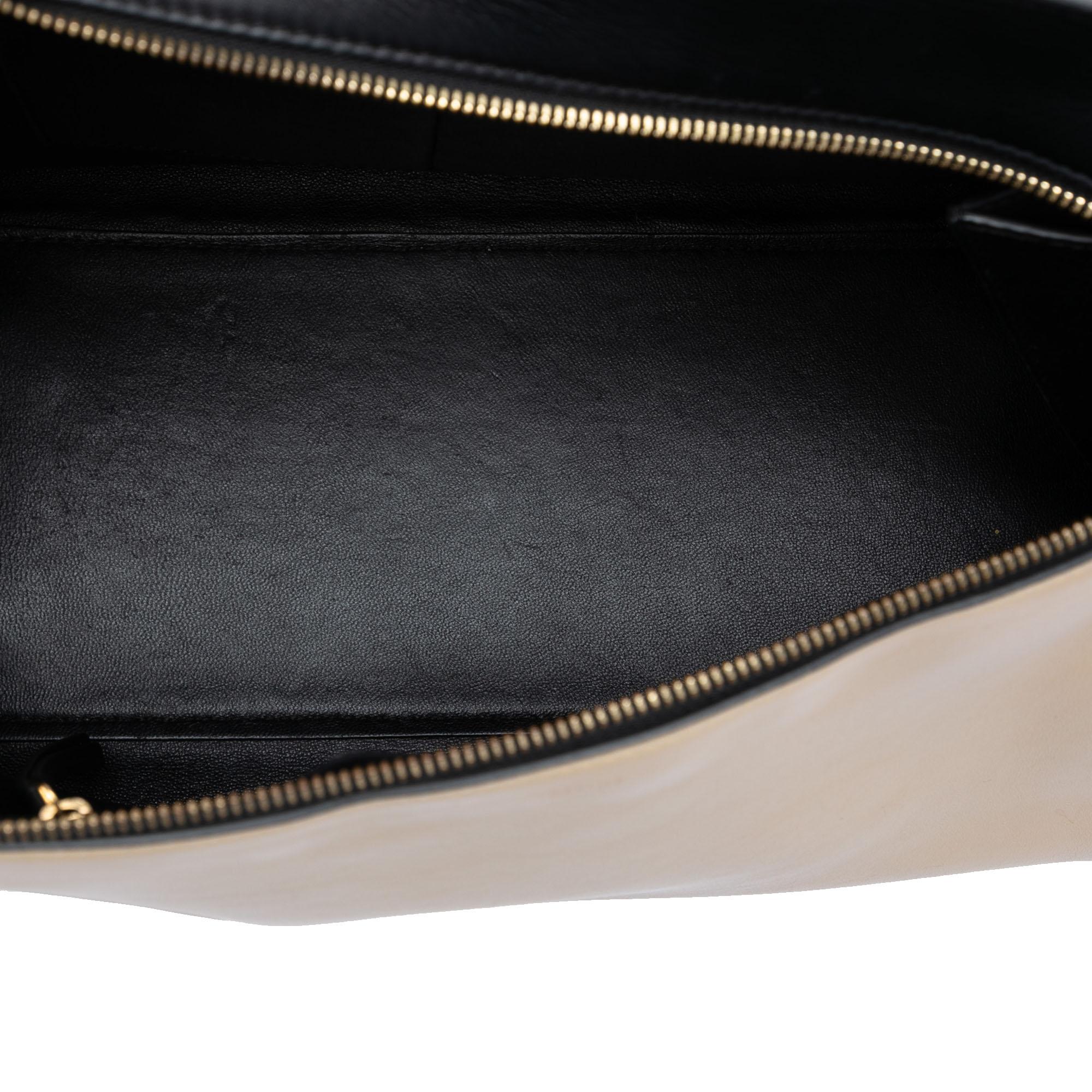 Celine Medium Bicolor Leather Edge Handbag
