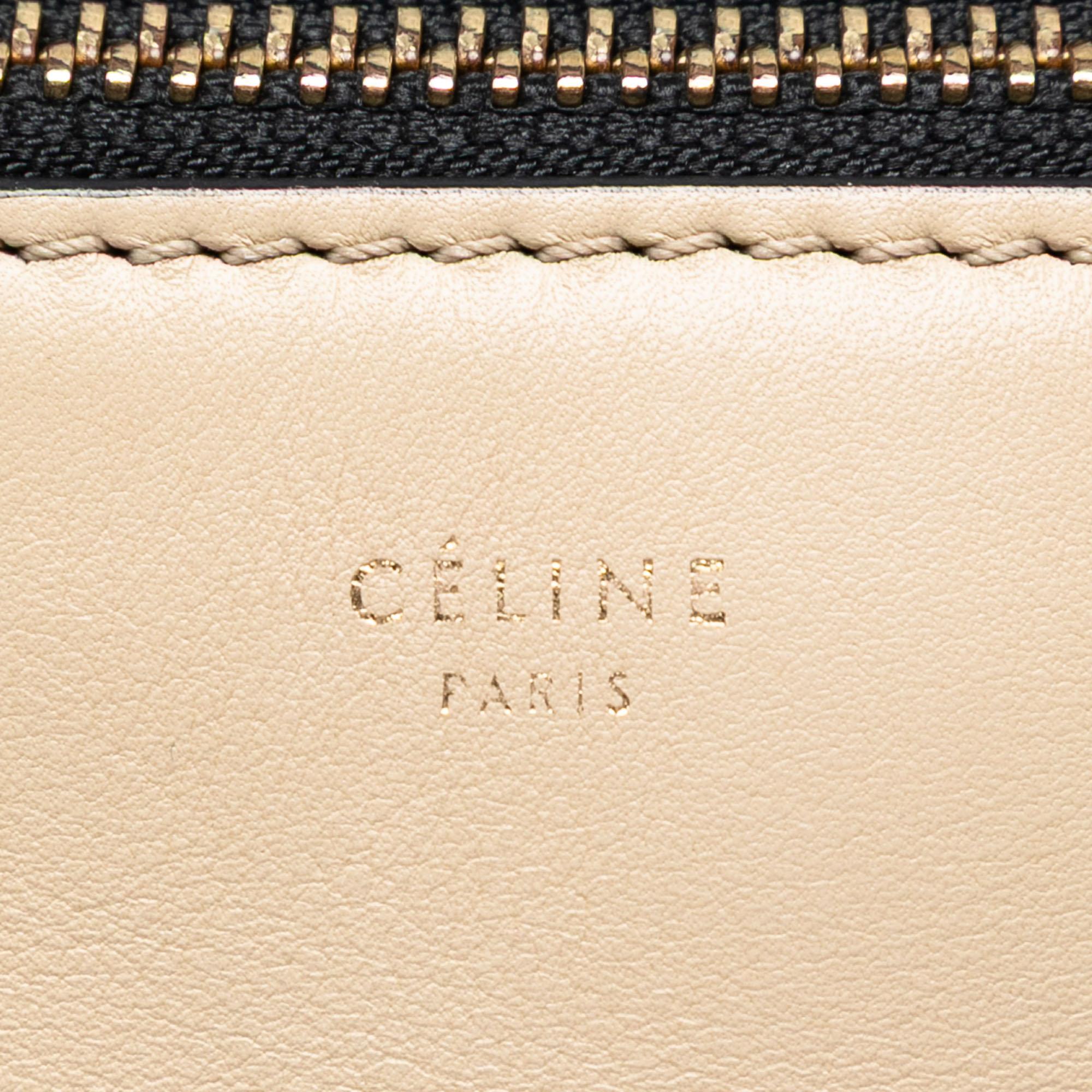 Celine Medium Bicolor Leather Edge Handbag