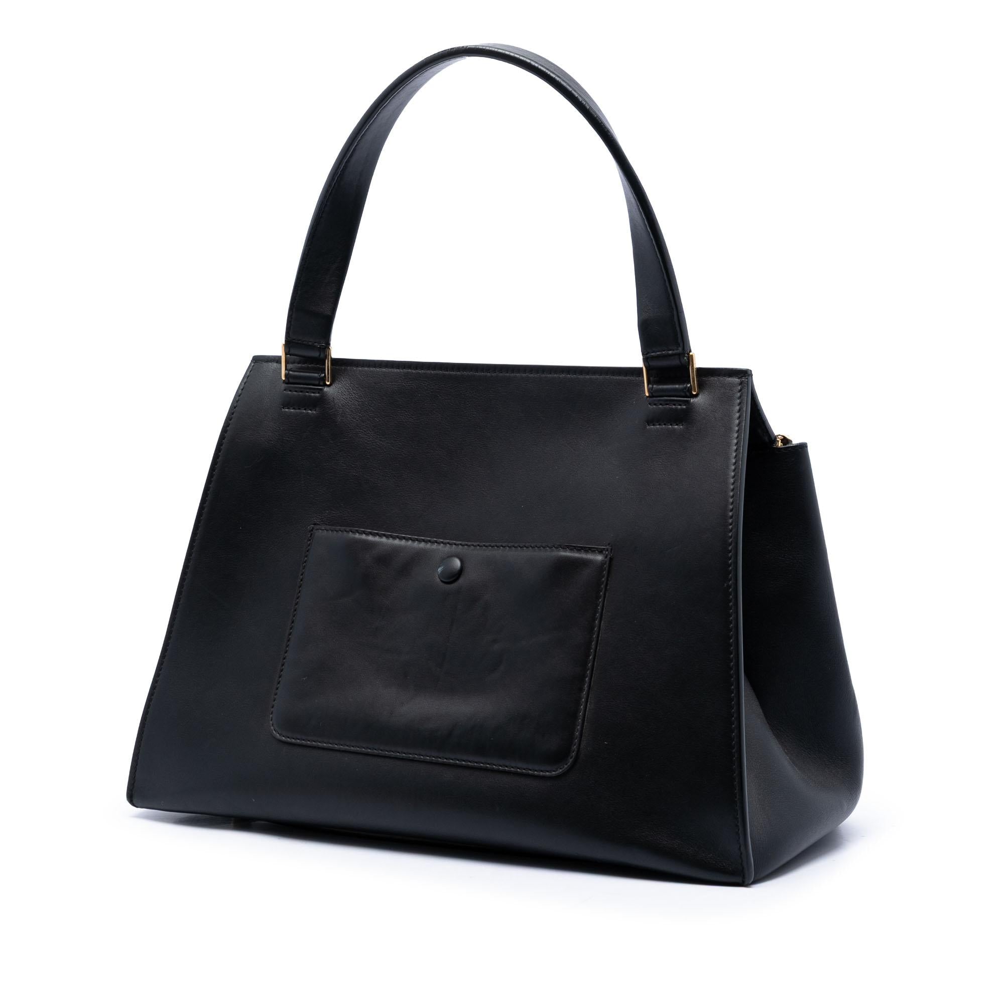 Celine Medium Bicolor Leather Edge Handbag