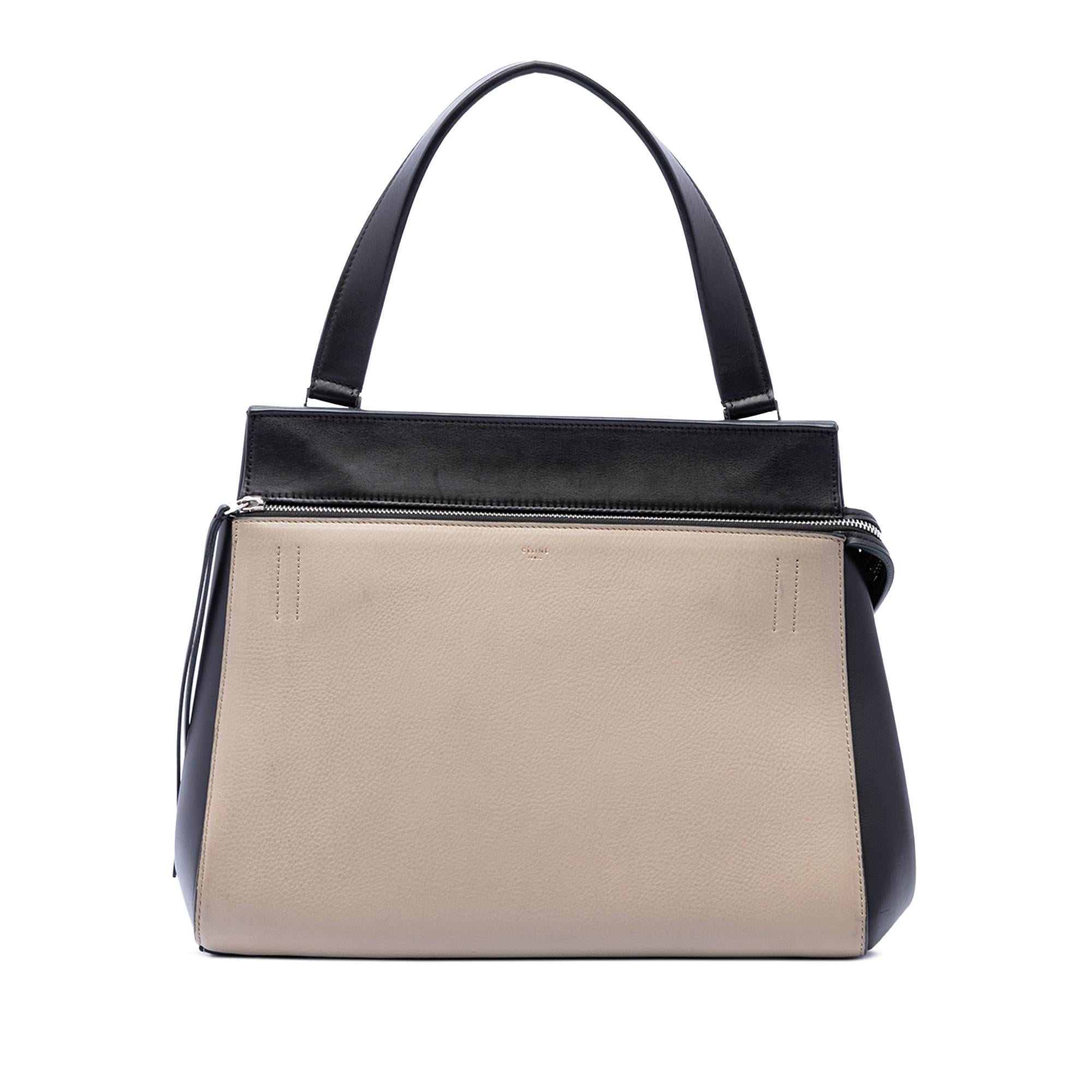Celine Medium Bicolor Leather Edge Handbag