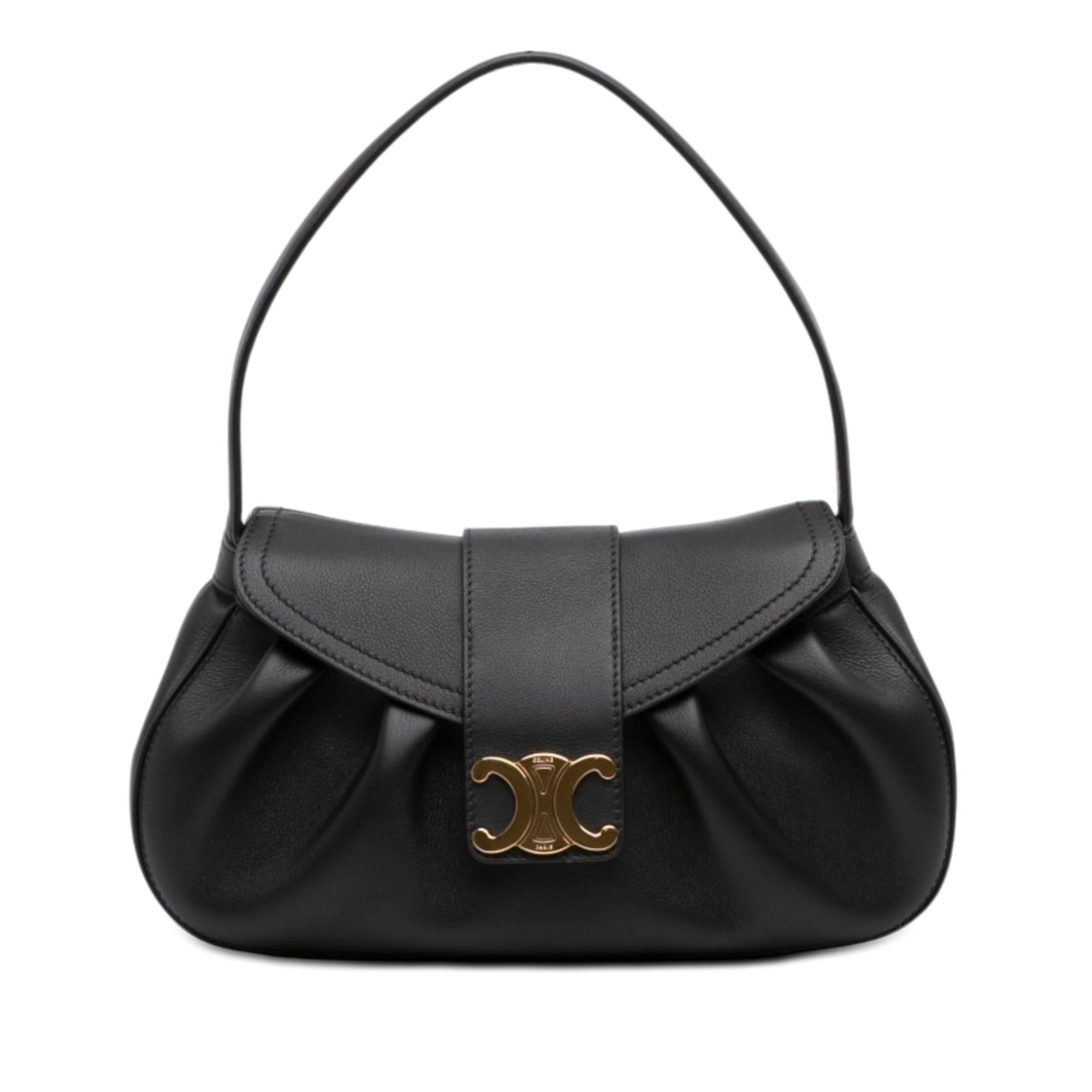 Celine Medium Calfskin Triomphe Polly Shoulder Bag