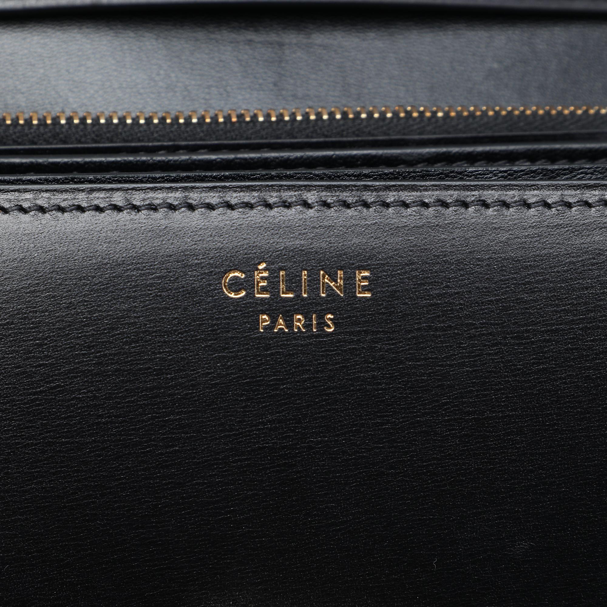 Celine Medium Calfskin and Leopard Print Pony Hair Classic Box