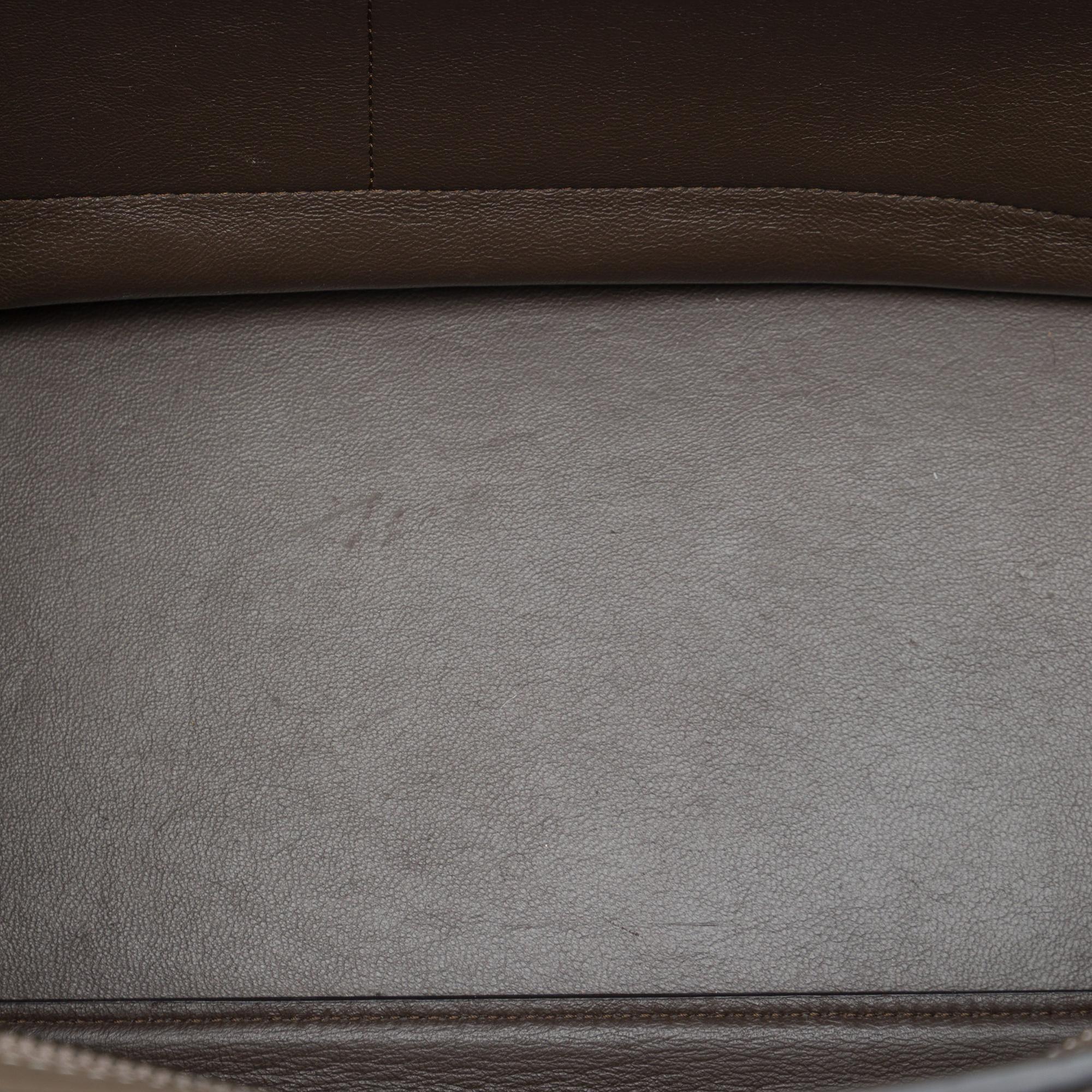 Celine Medium Calfskin and Suede Trapeze Satchel