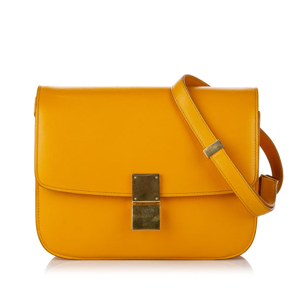 Celine Medium Classic Box Leather Crossbody Bag (SHG-3en6Z7)