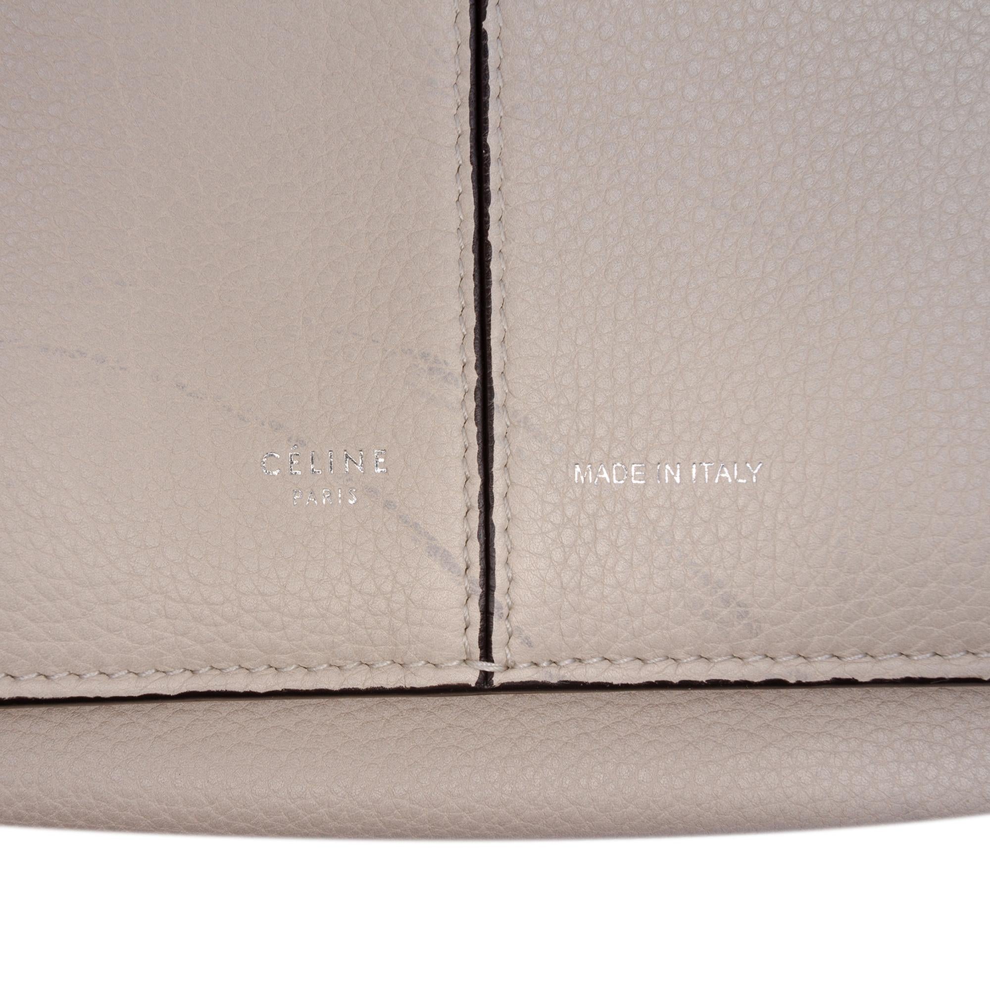 Celine Medium Grained Calfskin Trifold Tote