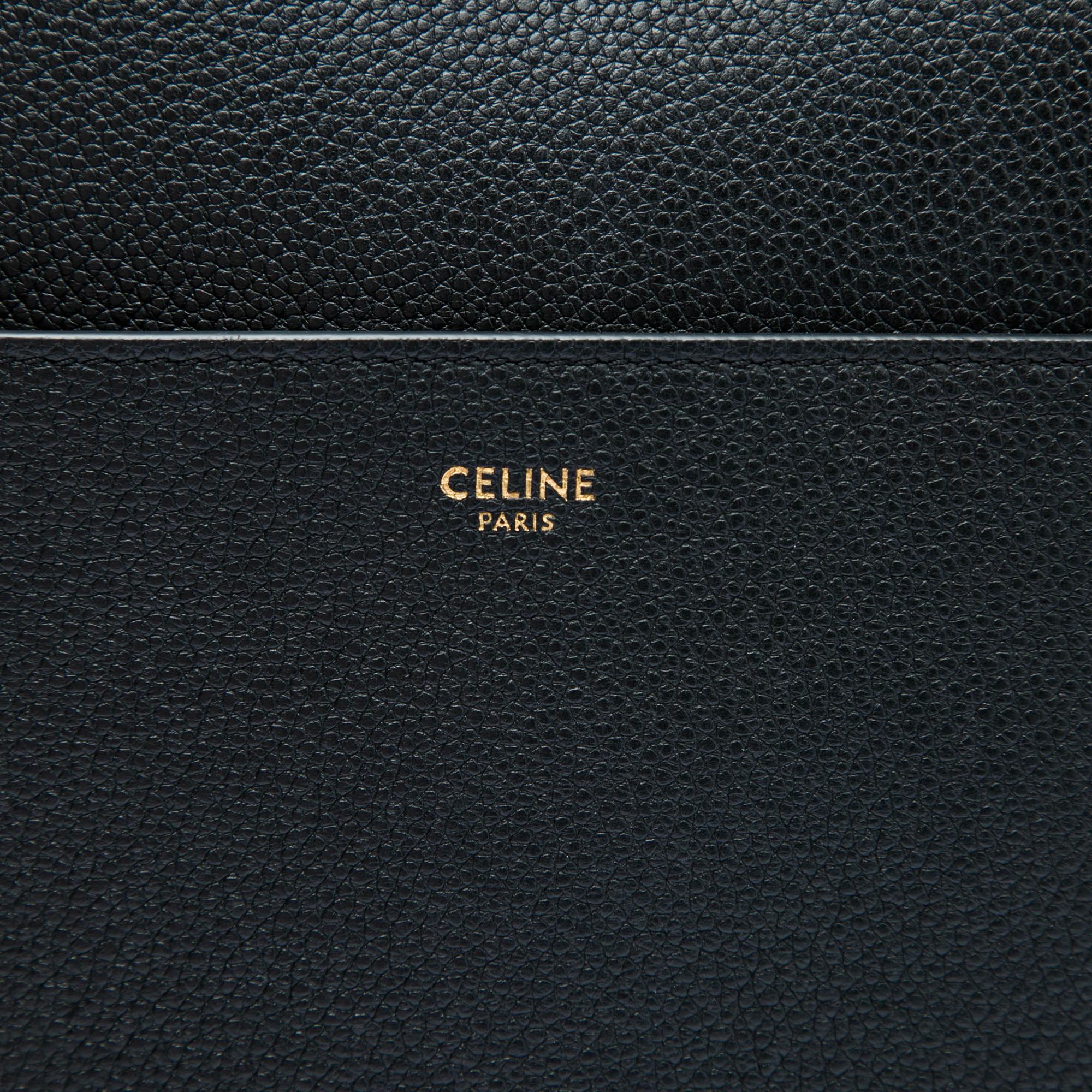 Celine Medium Leather Seau Sangle Bucket Bag