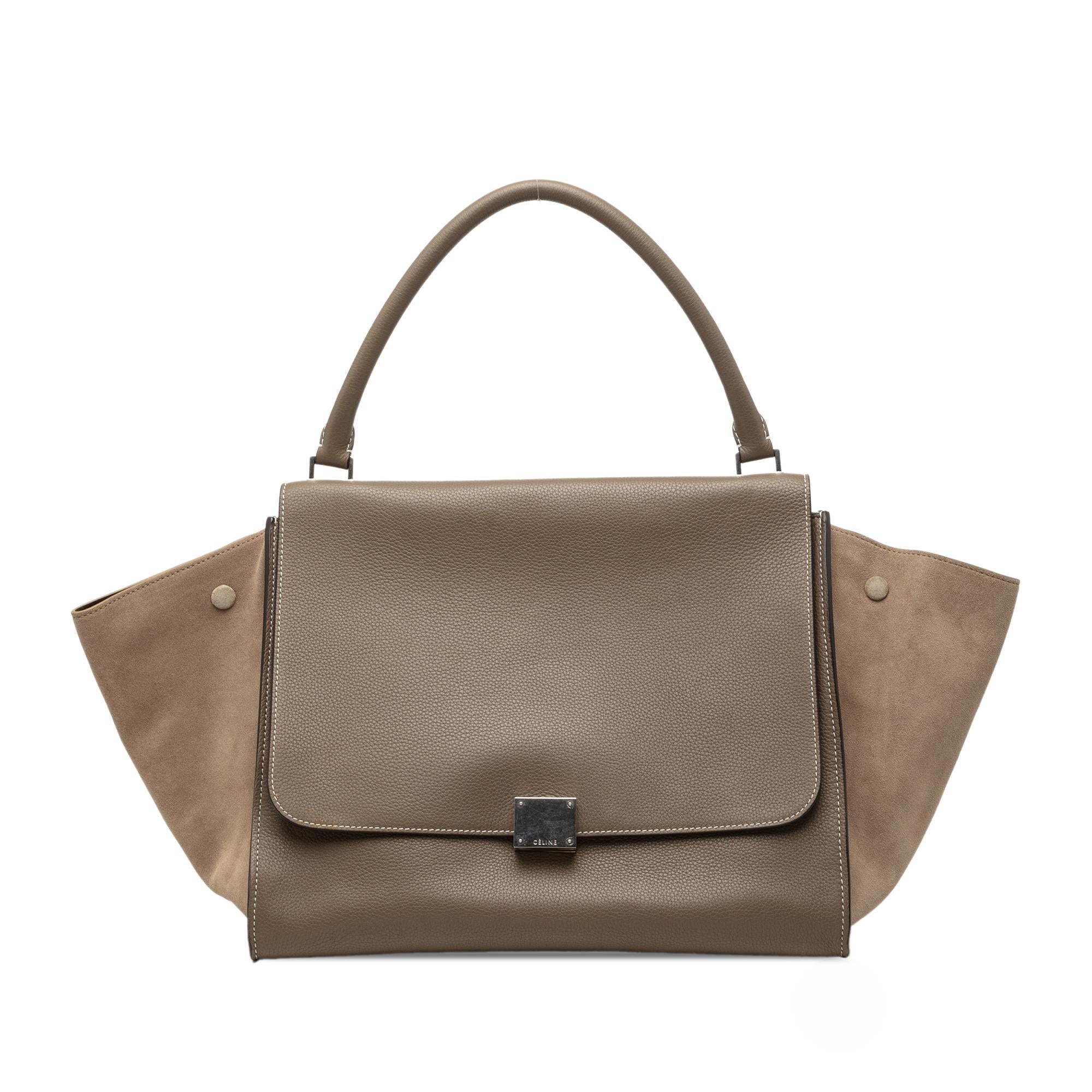 Celine Medium Leather Trapeze Satchel