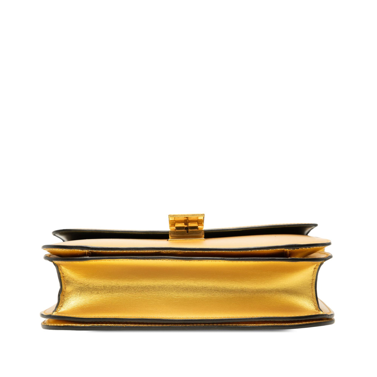 Celine Medium Metallic Calfskin Classic Box Crossbody
