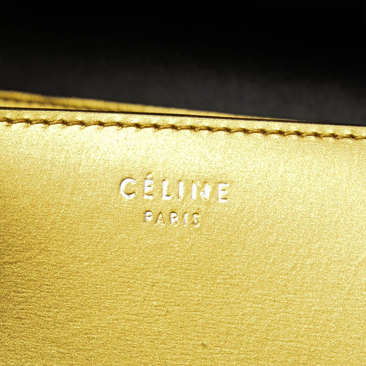 Celine Medium Metallic Calfskin Classic Box Crossbody
