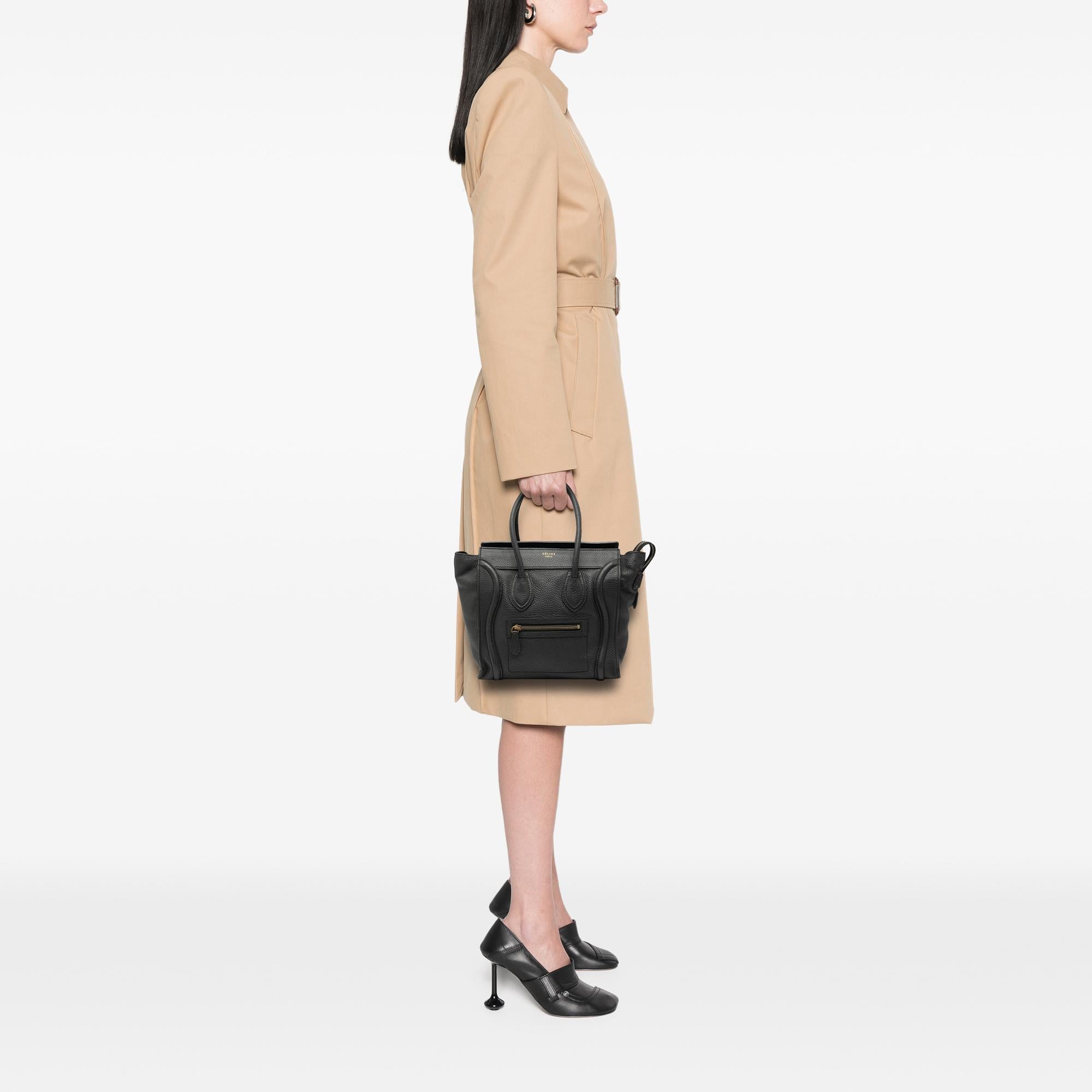 Celine Micro Drummed Calfskin Luggage Tote