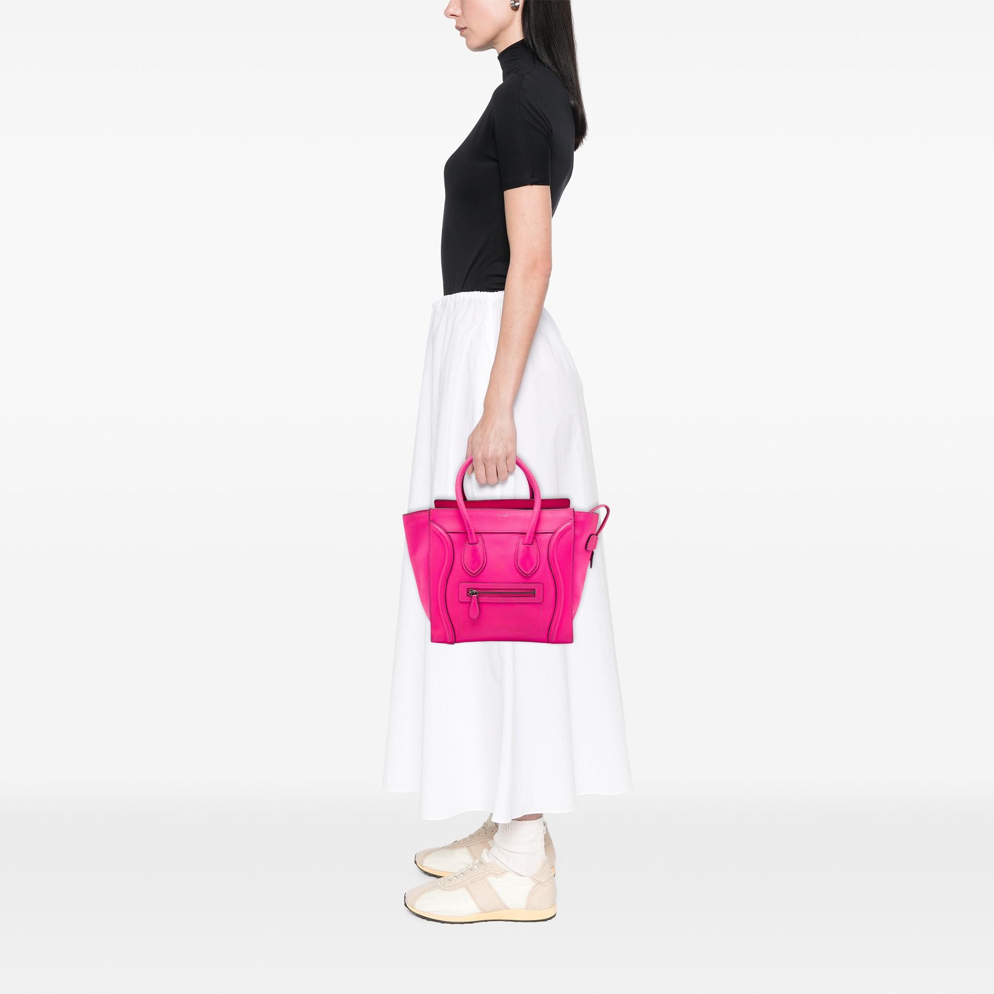 Celine Micro Drummed Calfskin Luggage Tote