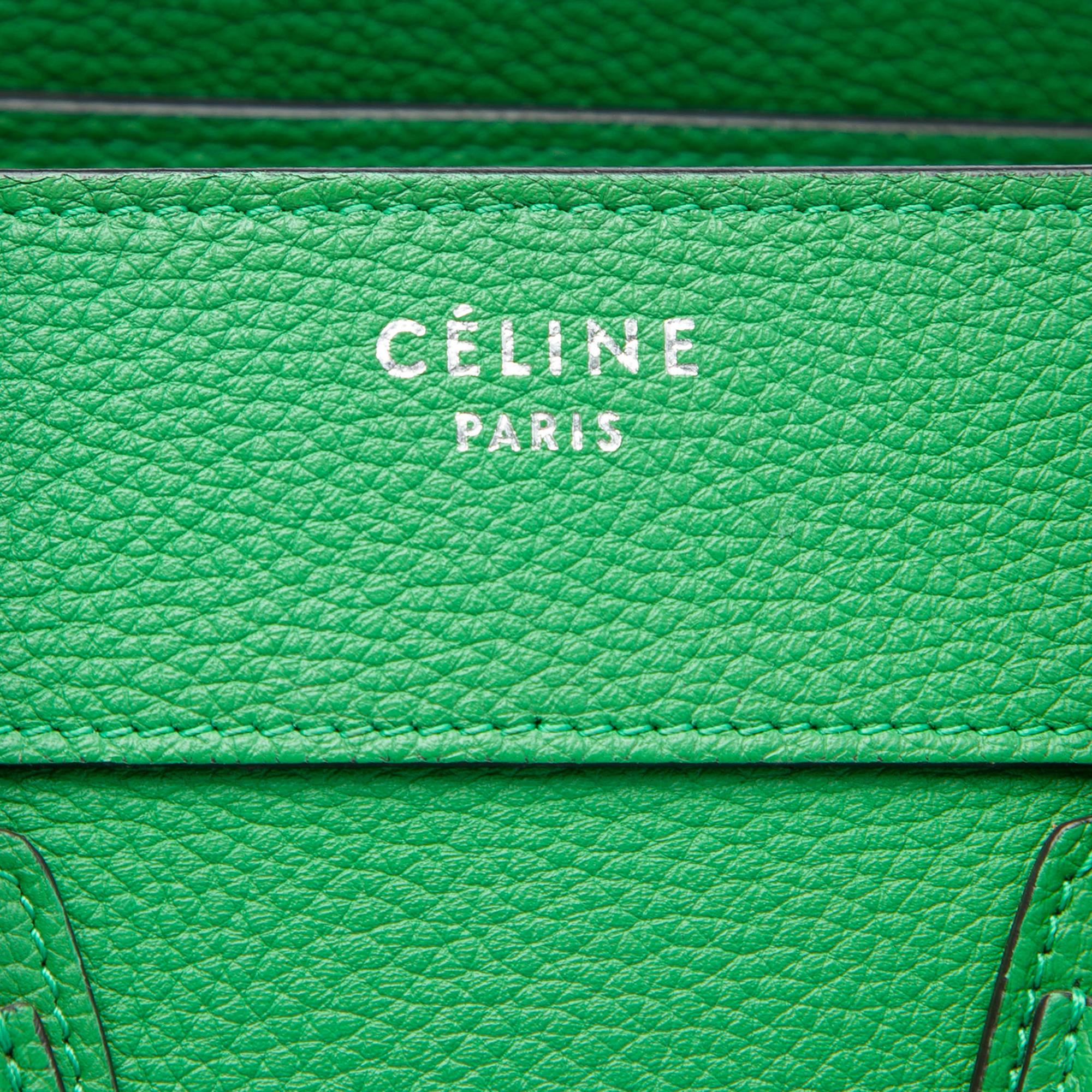 Celine Micro Drummed Calfskin Luggage Tote