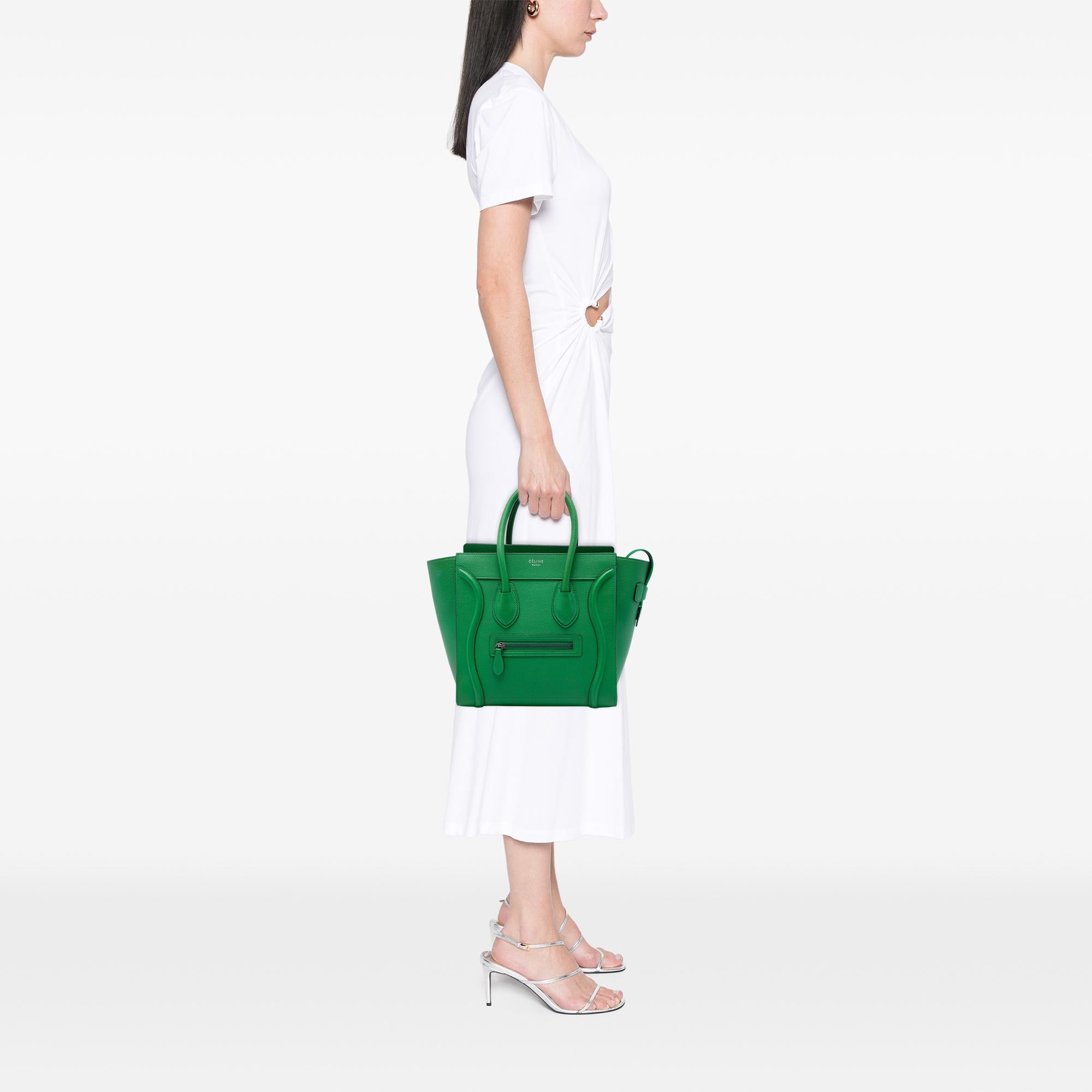 Celine Micro Drummed Calfskin Luggage Tote