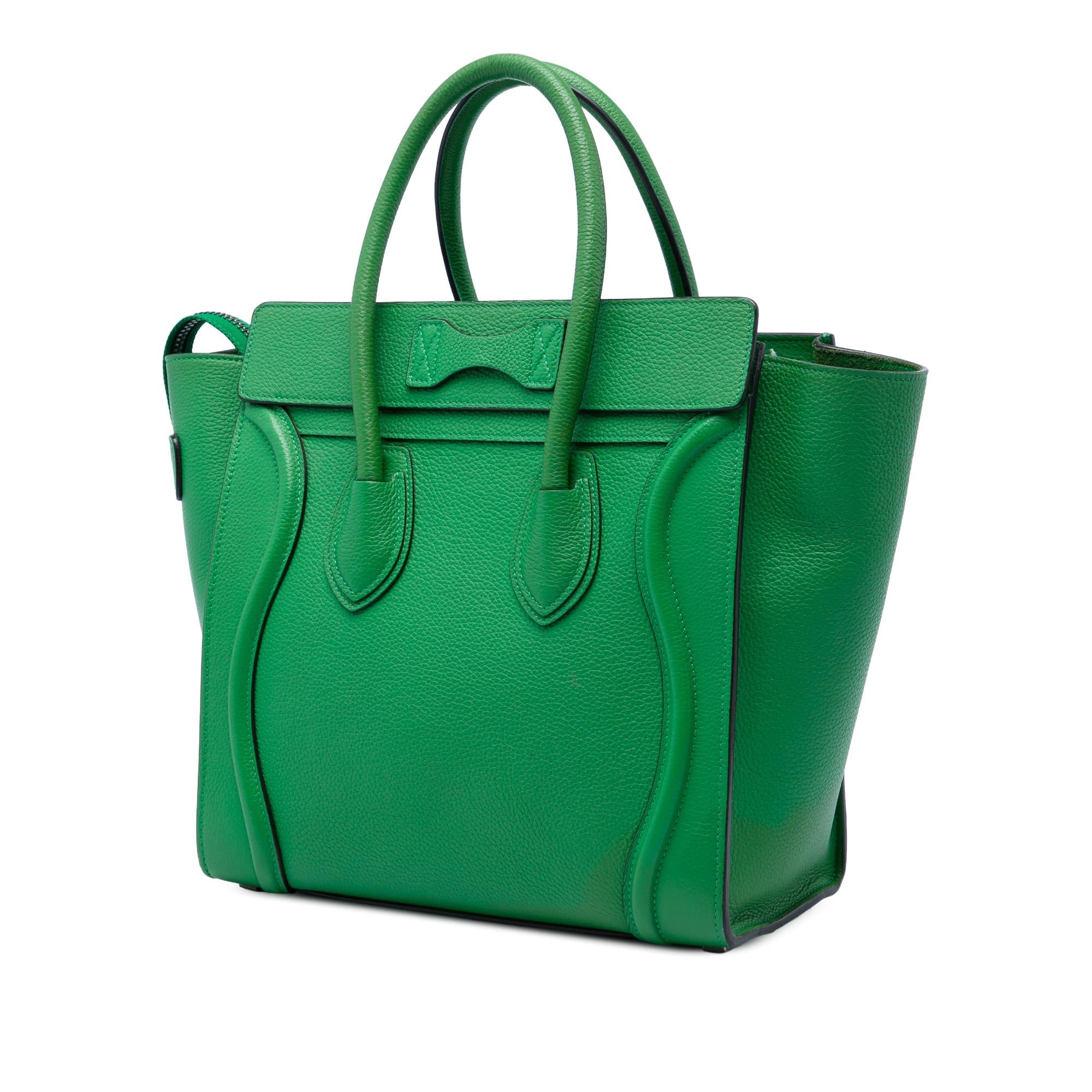 Celine Micro Drummed Calfskin Luggage Tote