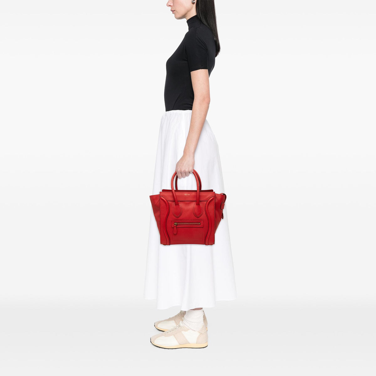 Celine Micro Drummed Calfskin Luggage Tote