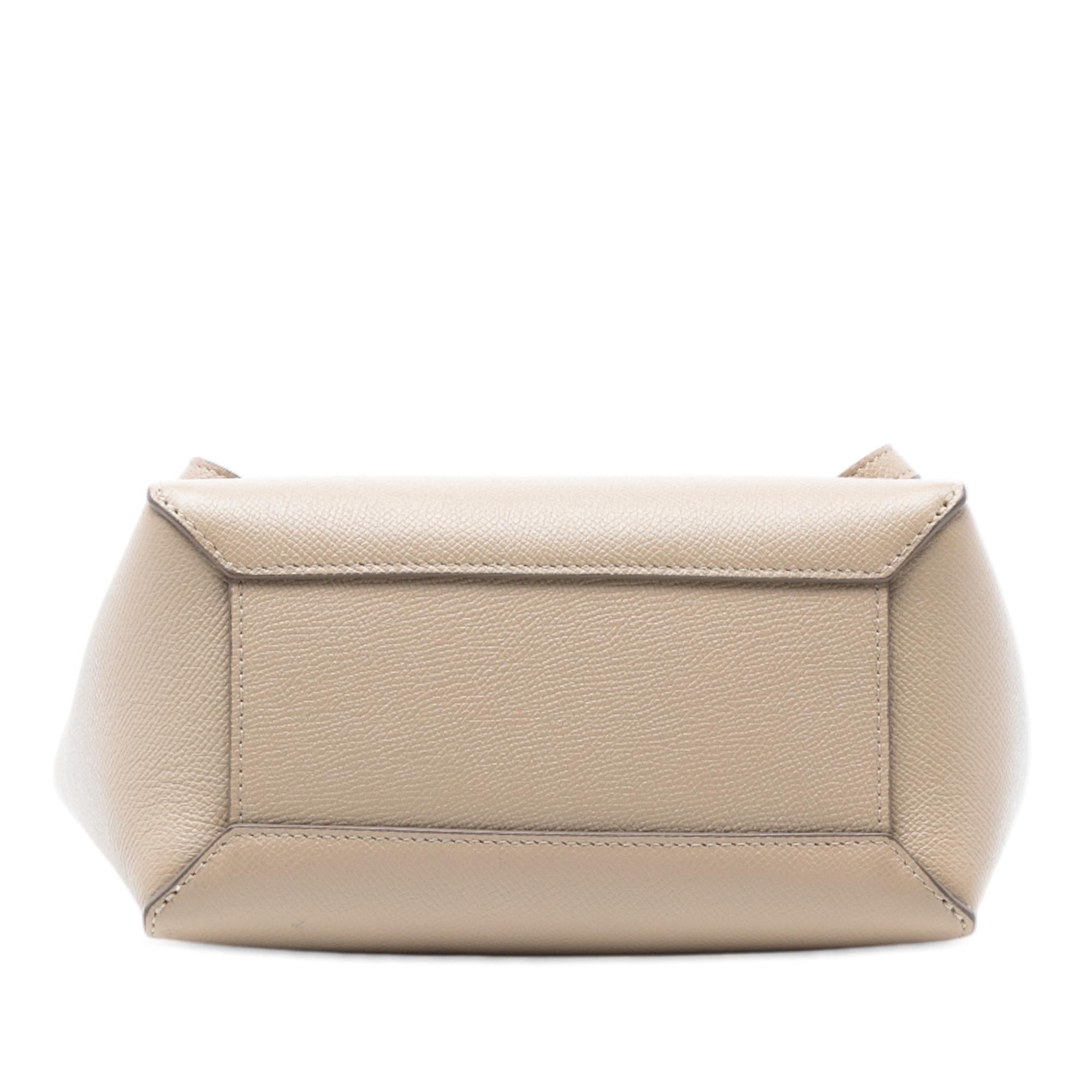 Celine Micro Grained Calfskin Belt Satchel