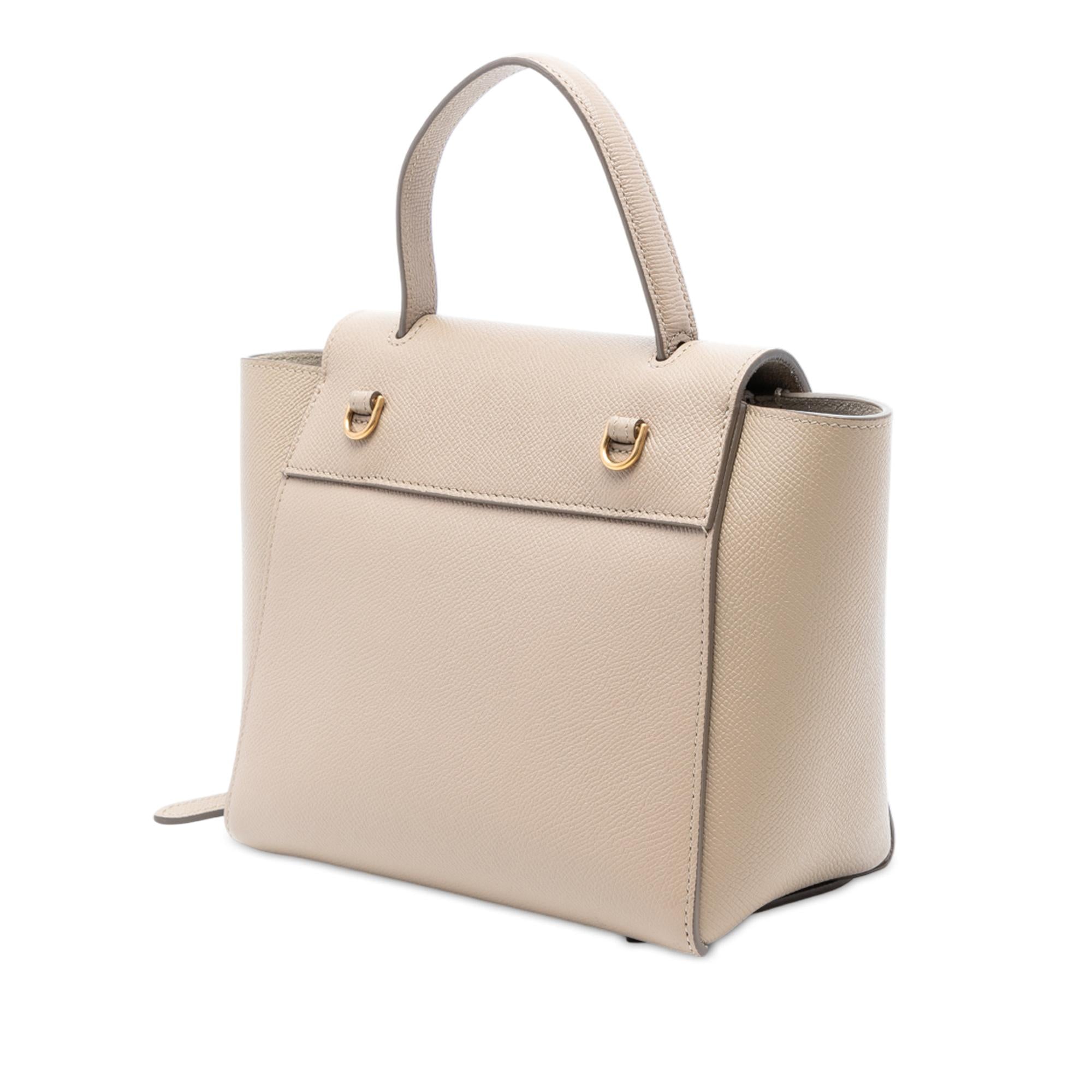 Celine Micro Grained Calfskin Belt Satchel