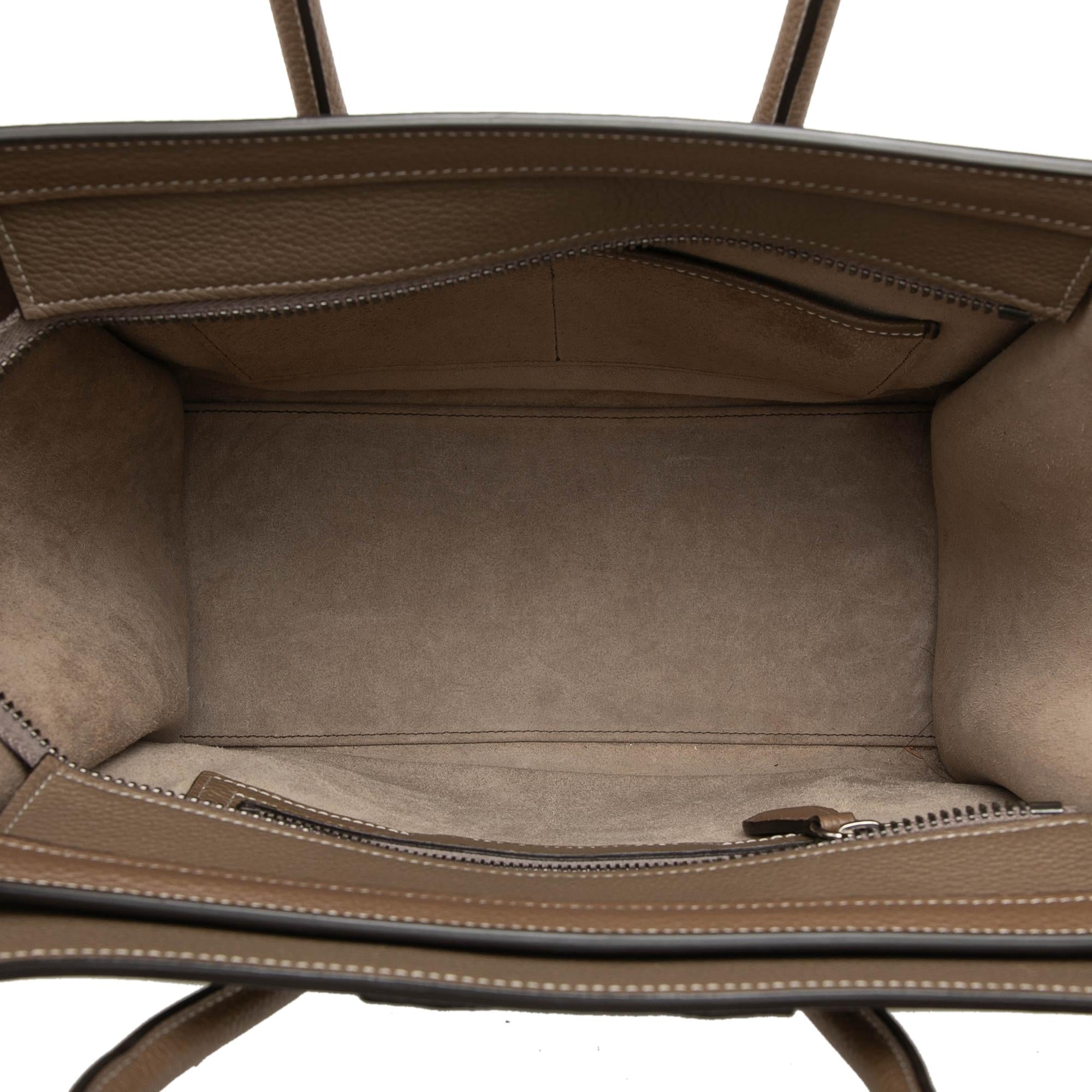 Celine Micro Leather Luggage Tote