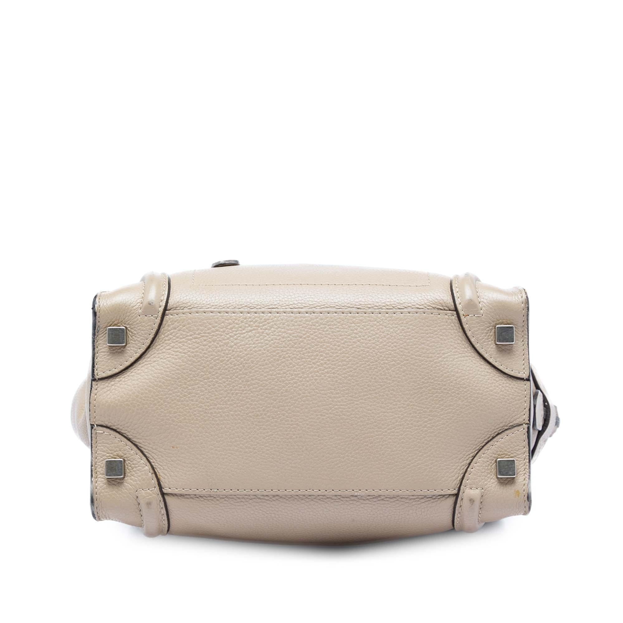 Celine Micro Leather Luggage Tote