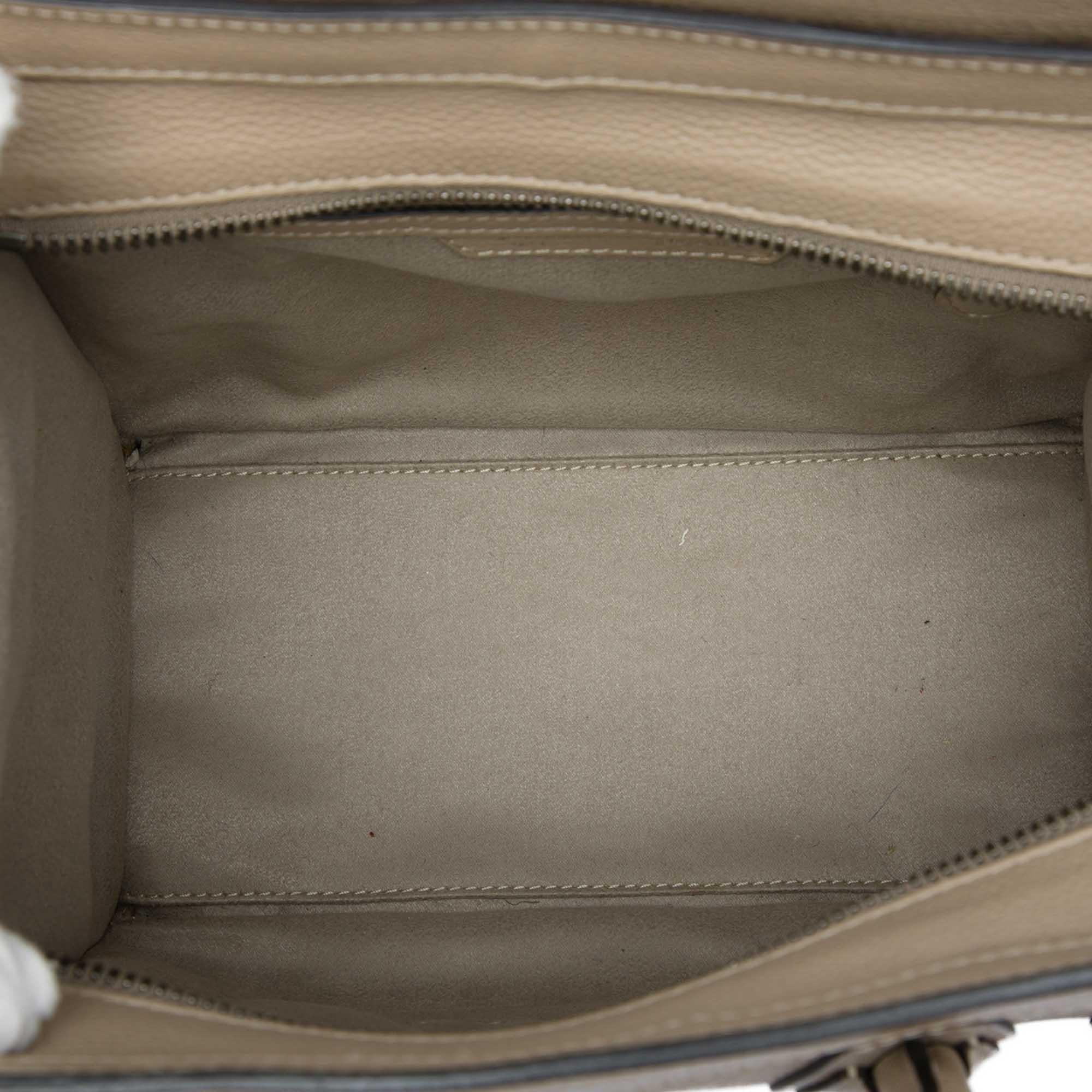 Celine Micro Leather Luggage Tote