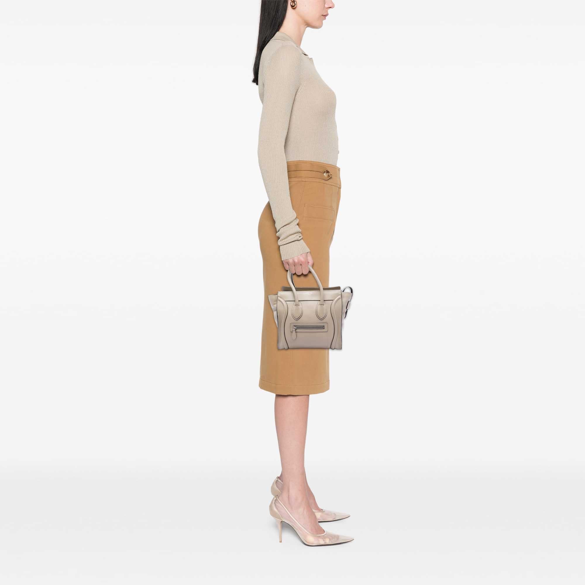 Celine Micro Leather Luggage Tote