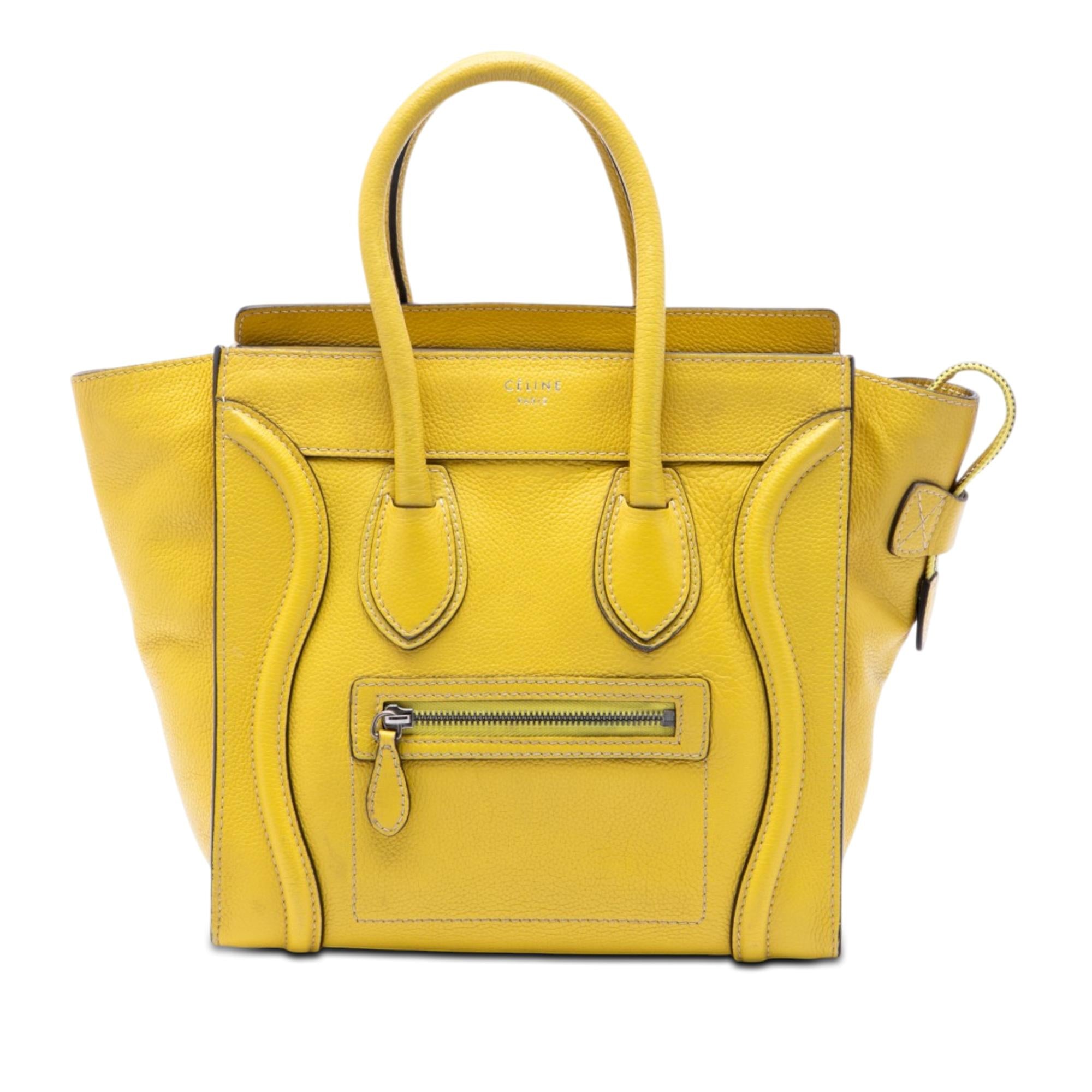Celine Micro Leather Luggage Tote