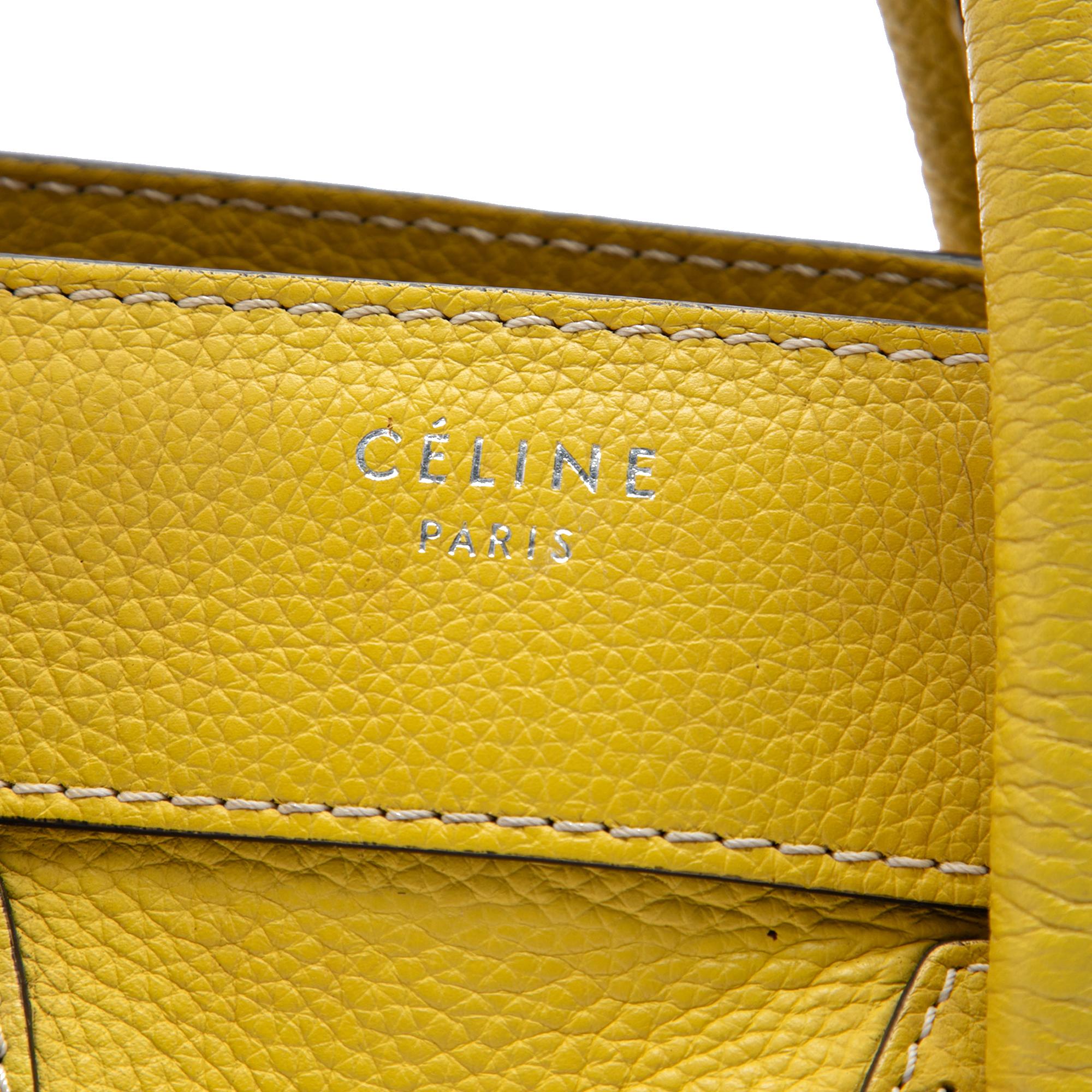 Celine Micro Leather Luggage Tote