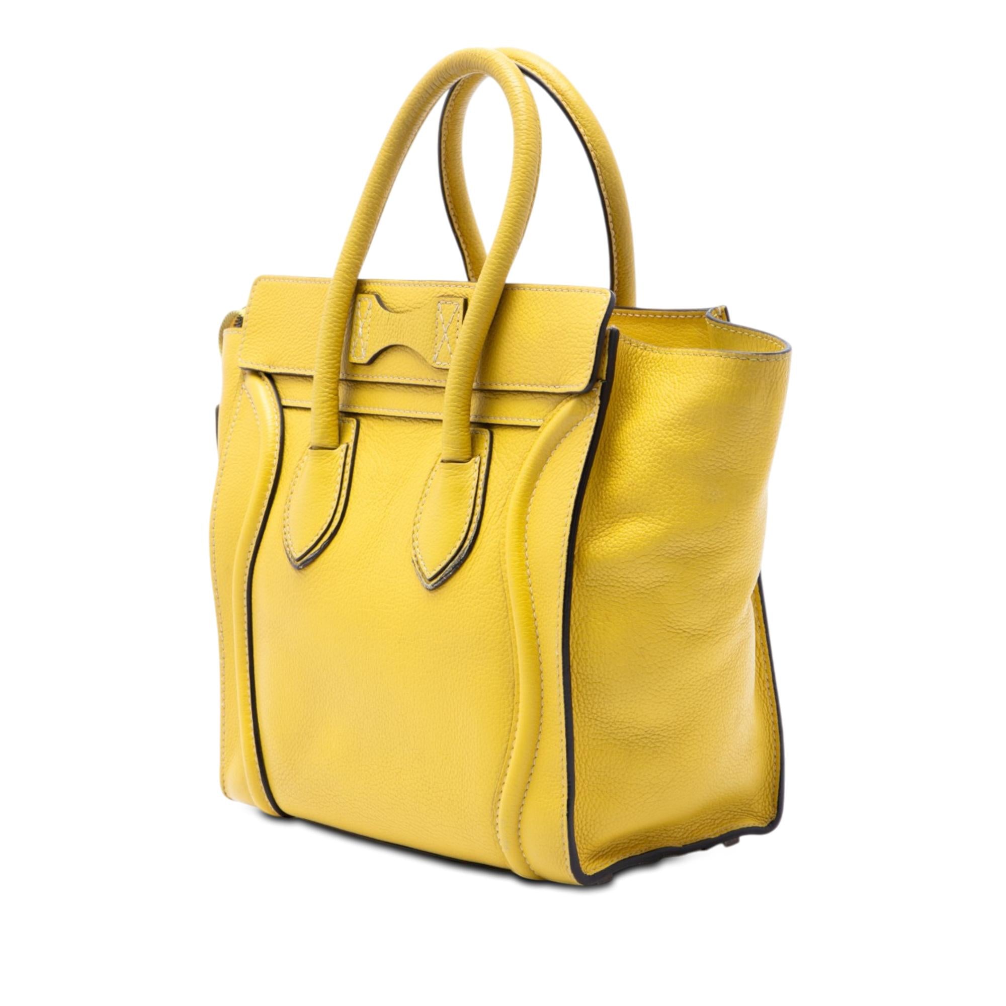 Celine Micro Leather Luggage Tote