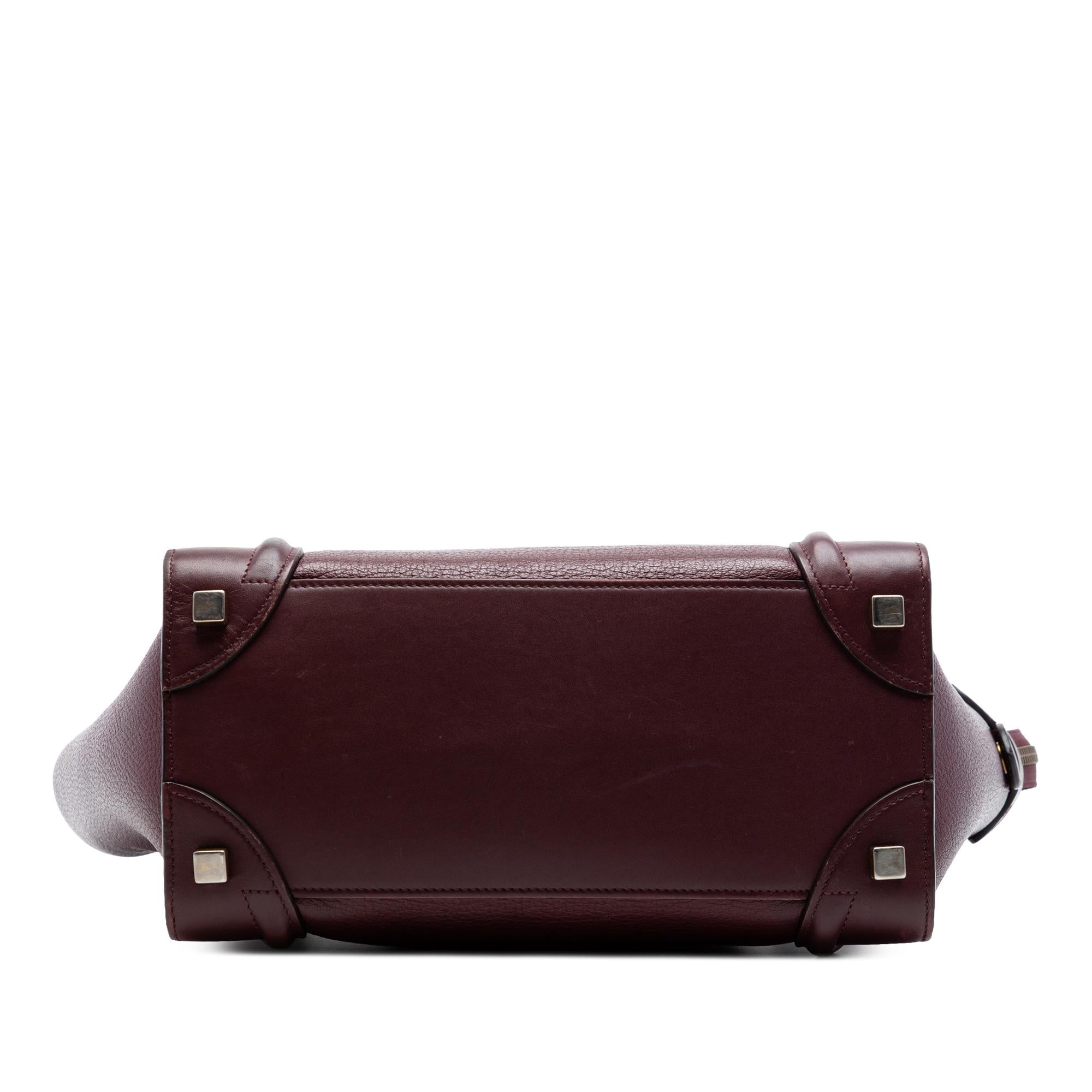 Celine Micro Smooth Calfskin and Goatskin Luggage Tote