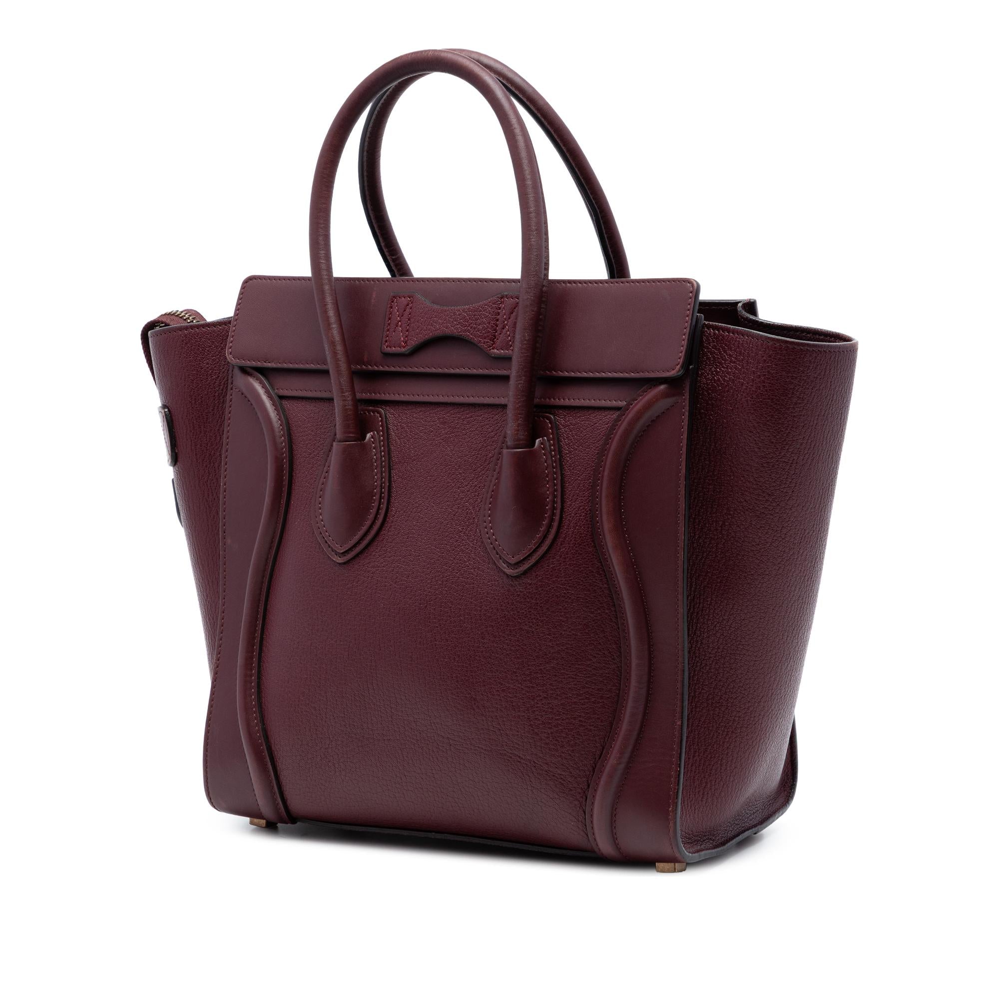 Celine Micro Smooth Calfskin and Goatskin Luggage Tote