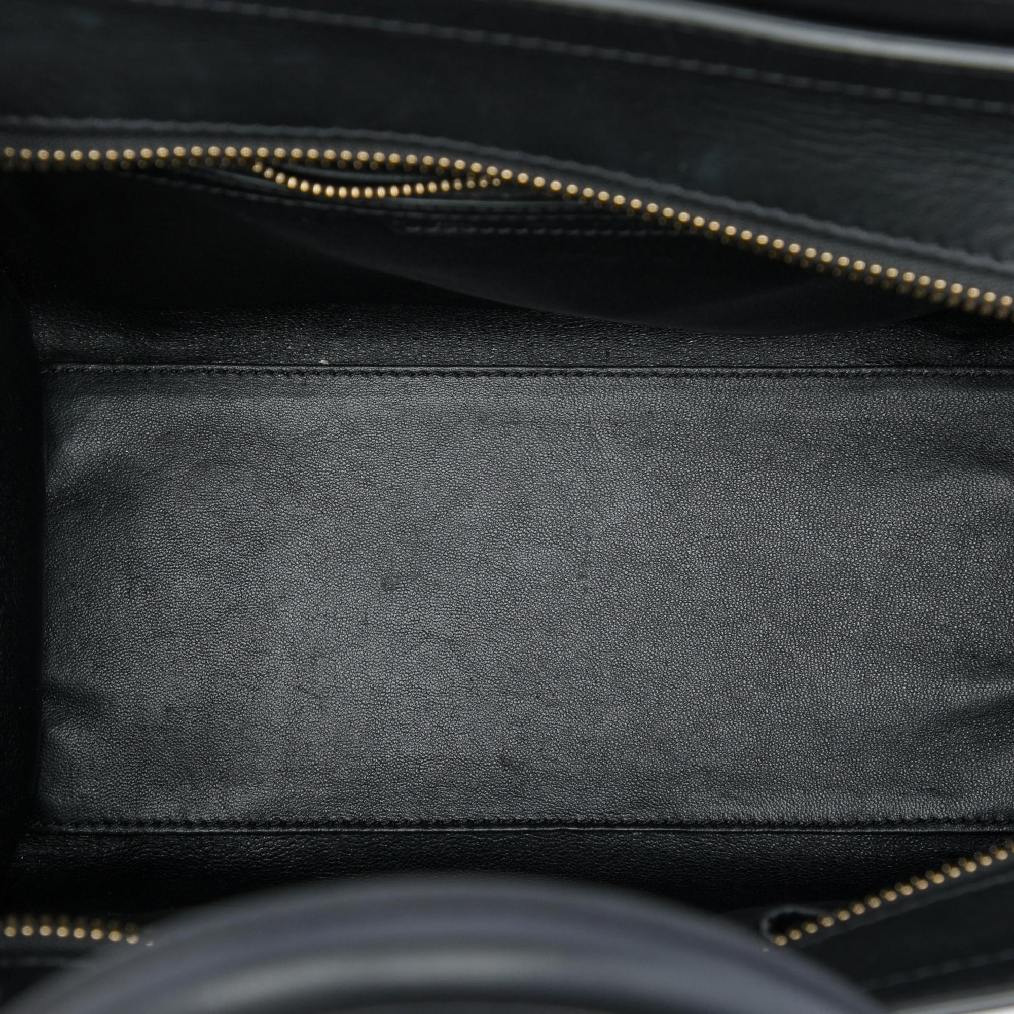 Celine Micro Tricolor Calfskin and Suede Luggage Tote
