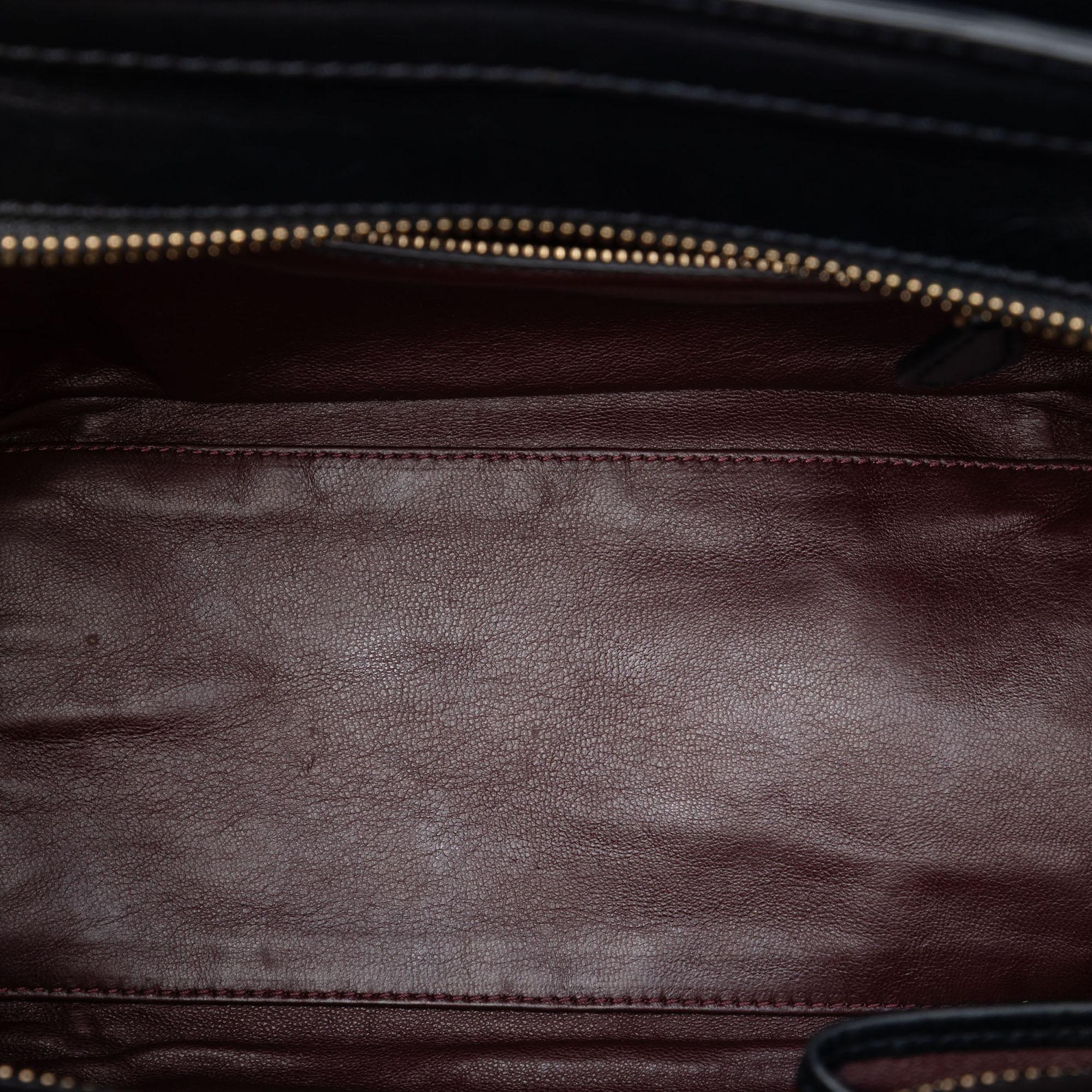 Celine Micro Tricolor Leather Luggage Tote