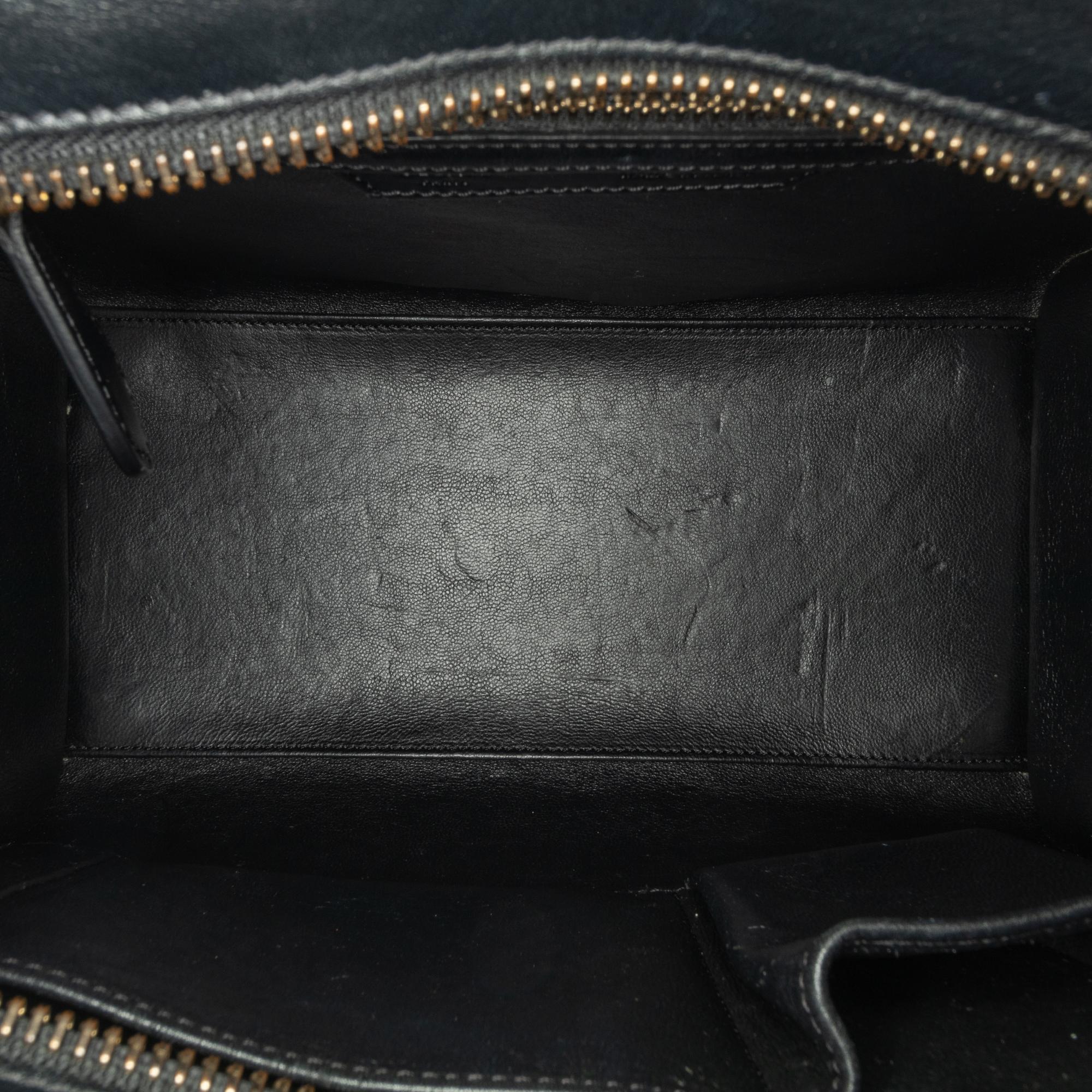 Celine Micro Tricolor Luggage Tote (SHG-d2EgSk)