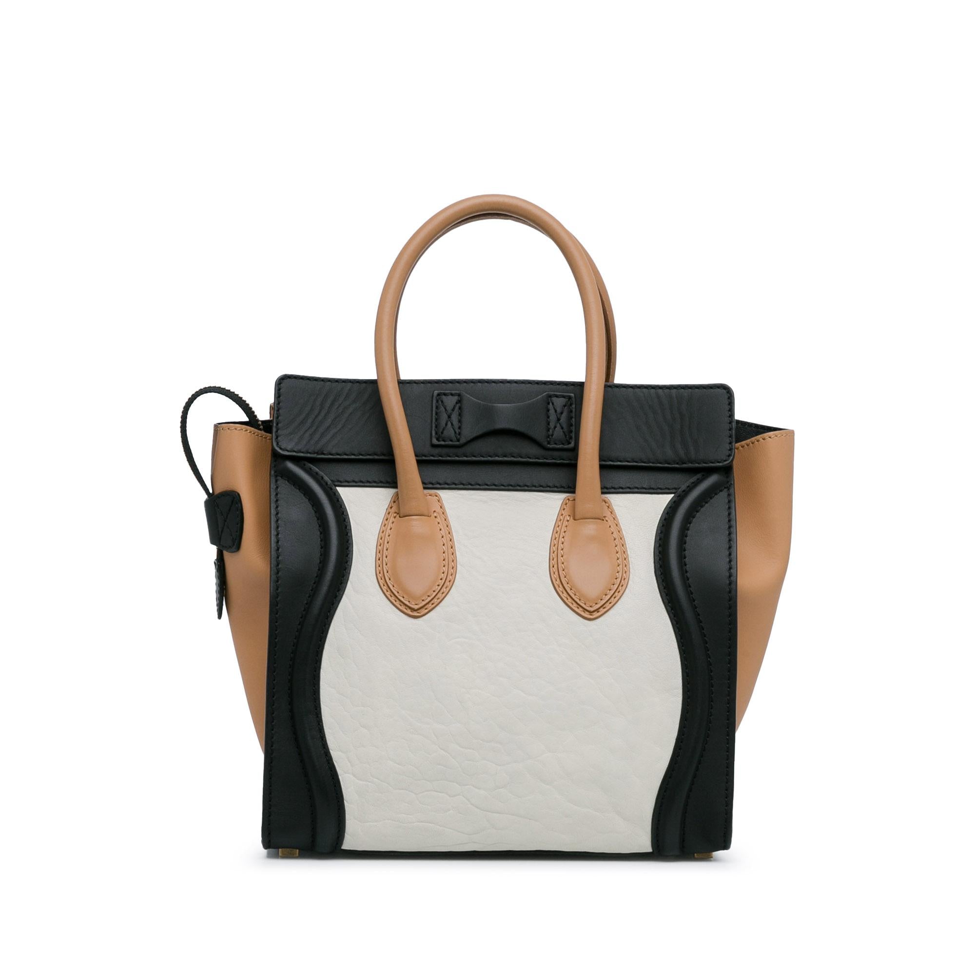 Celine Micro Tricolor Luggage Tote (SHG-rmDxa0)