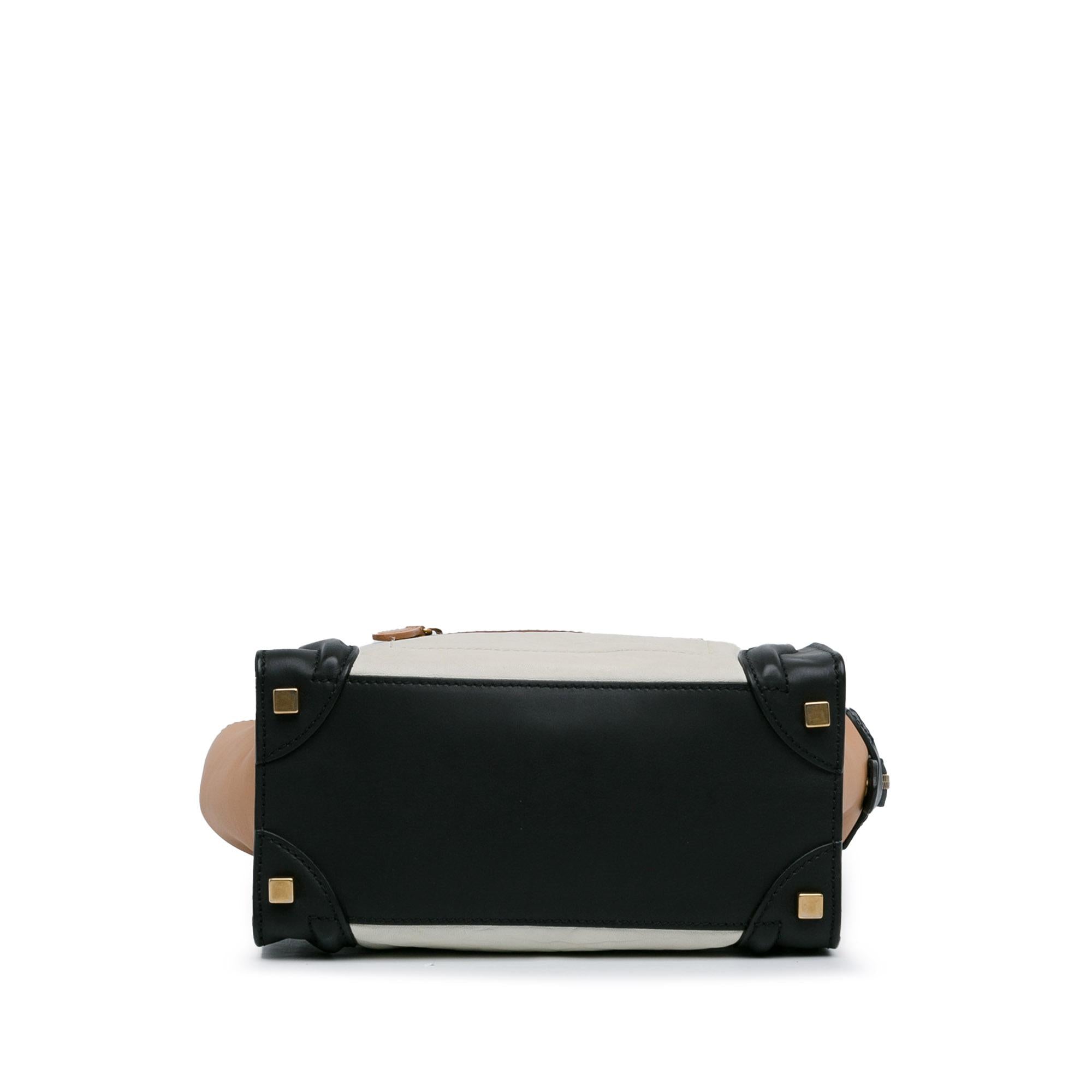 Celine Micro Tricolor Luggage Tote (SHG-rmDxa0)