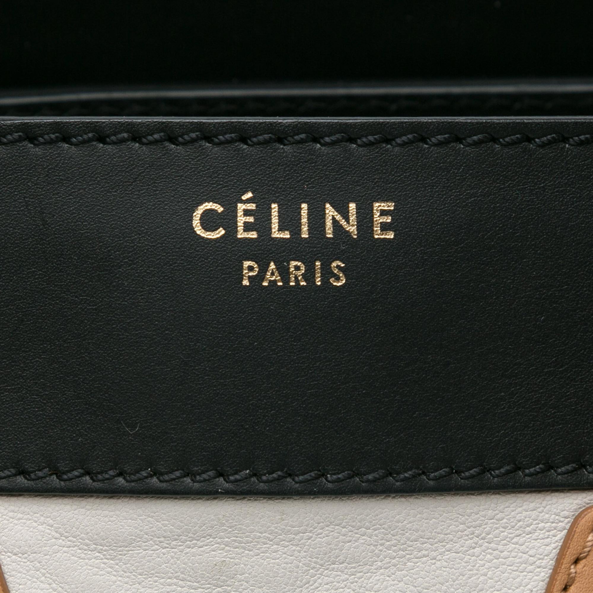 Celine Micro Tricolor Luggage Tote (SHG-rmDxa0)