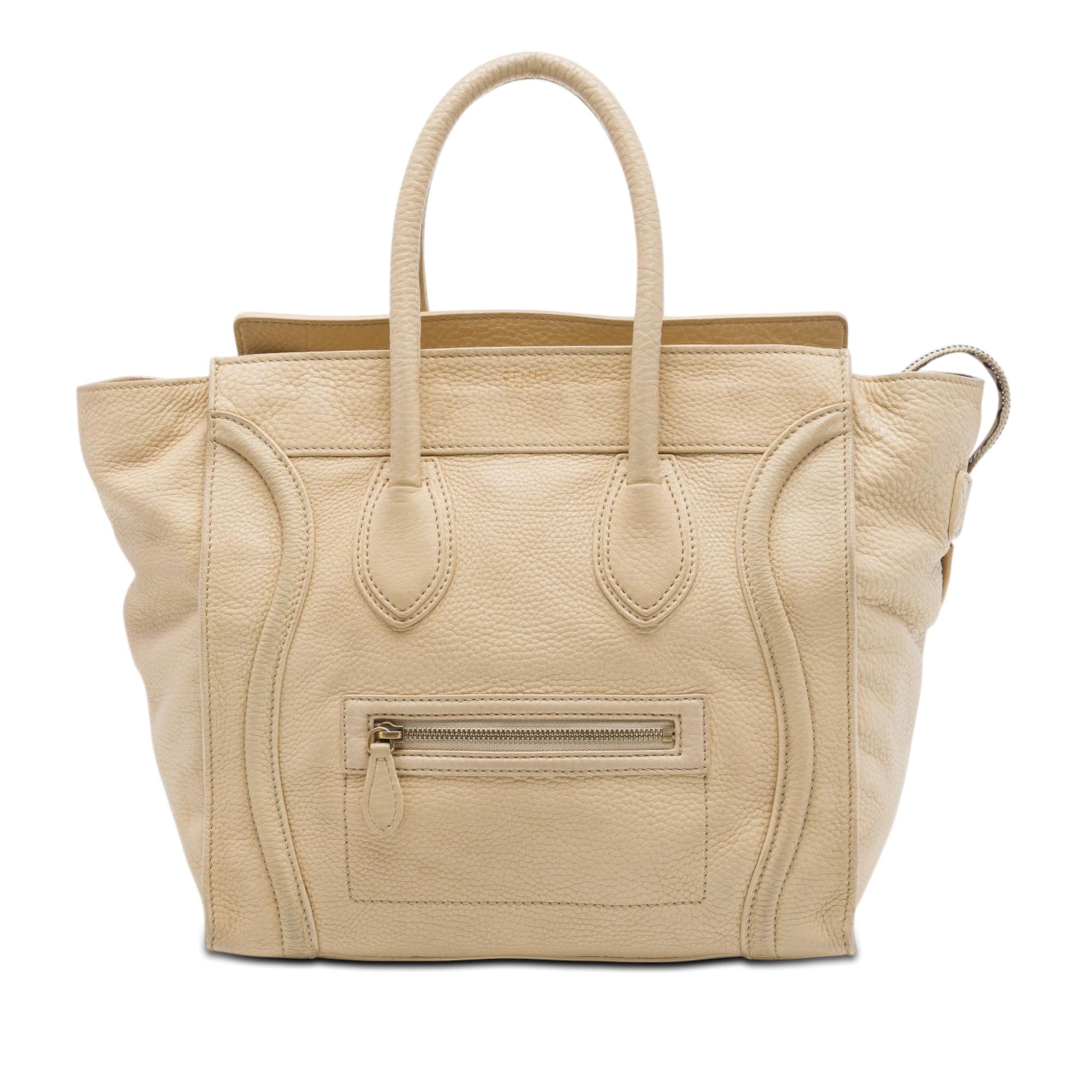 Celine Mini Drummed Calfskin Luggage Tote