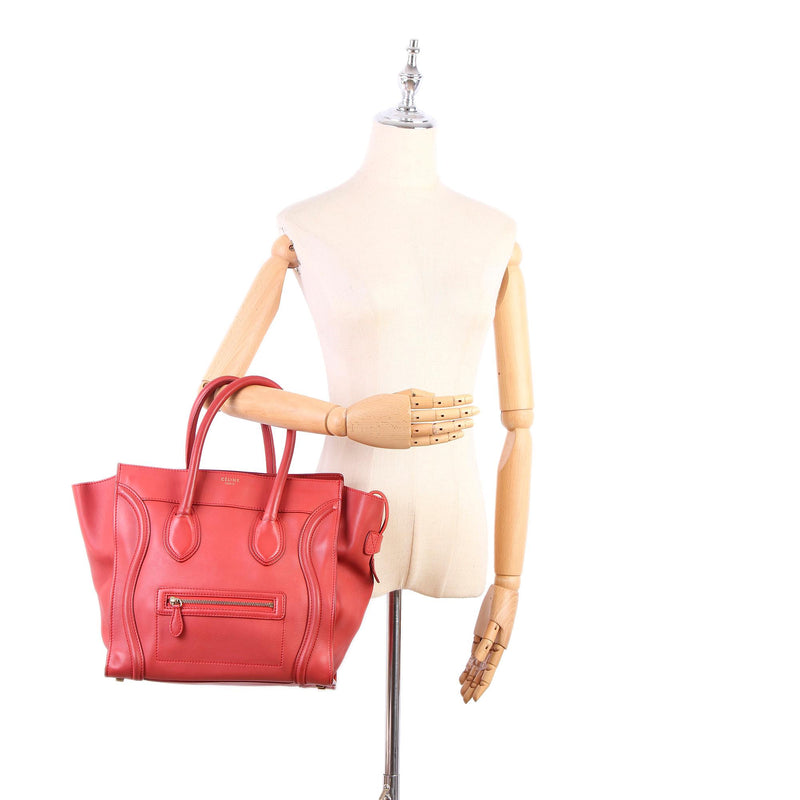 Celine Mini Luggage Leather Tote Bag (SHG-gfrL8o)