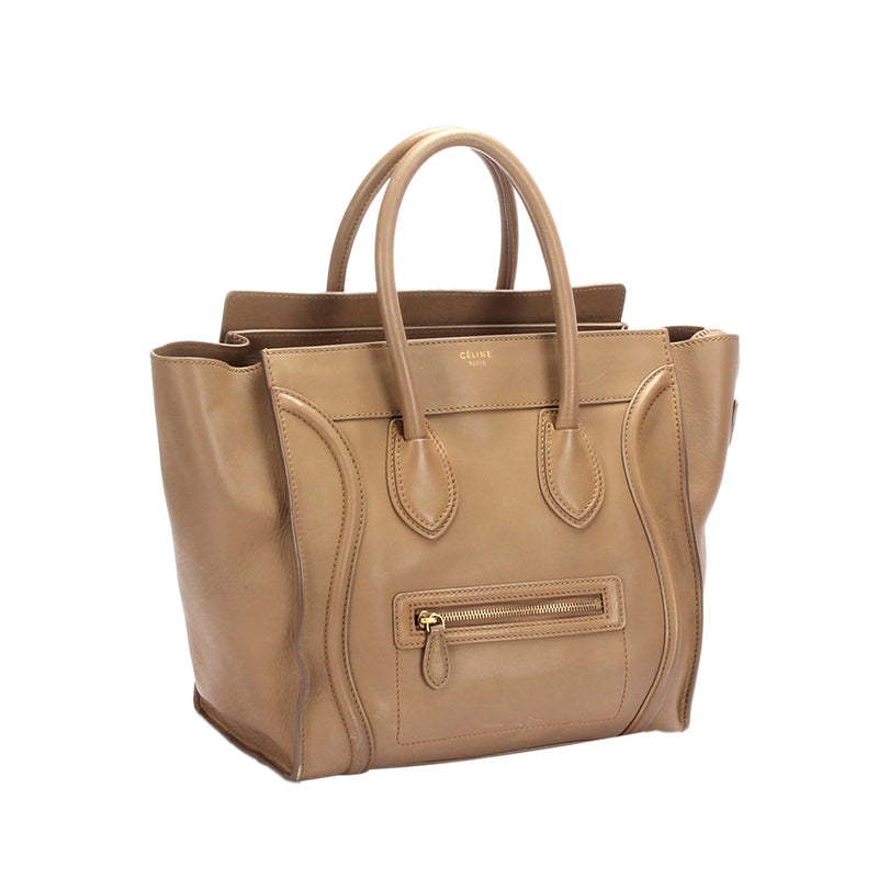 Celine Mini Luggage Leather Tote Bag (SHG-t5F2Hb)