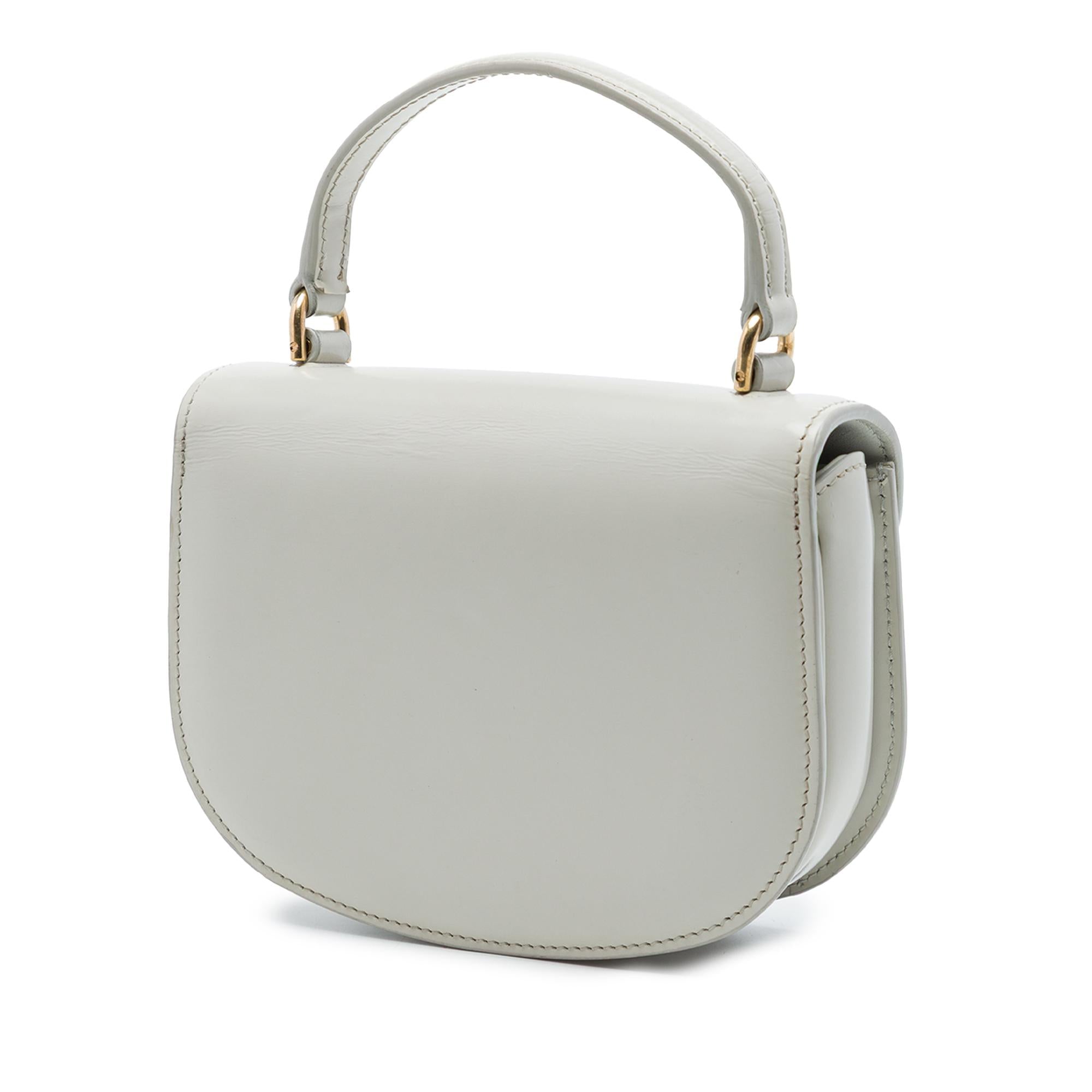 Celine Mini Shiny Calfskin Besace Clea Satchel