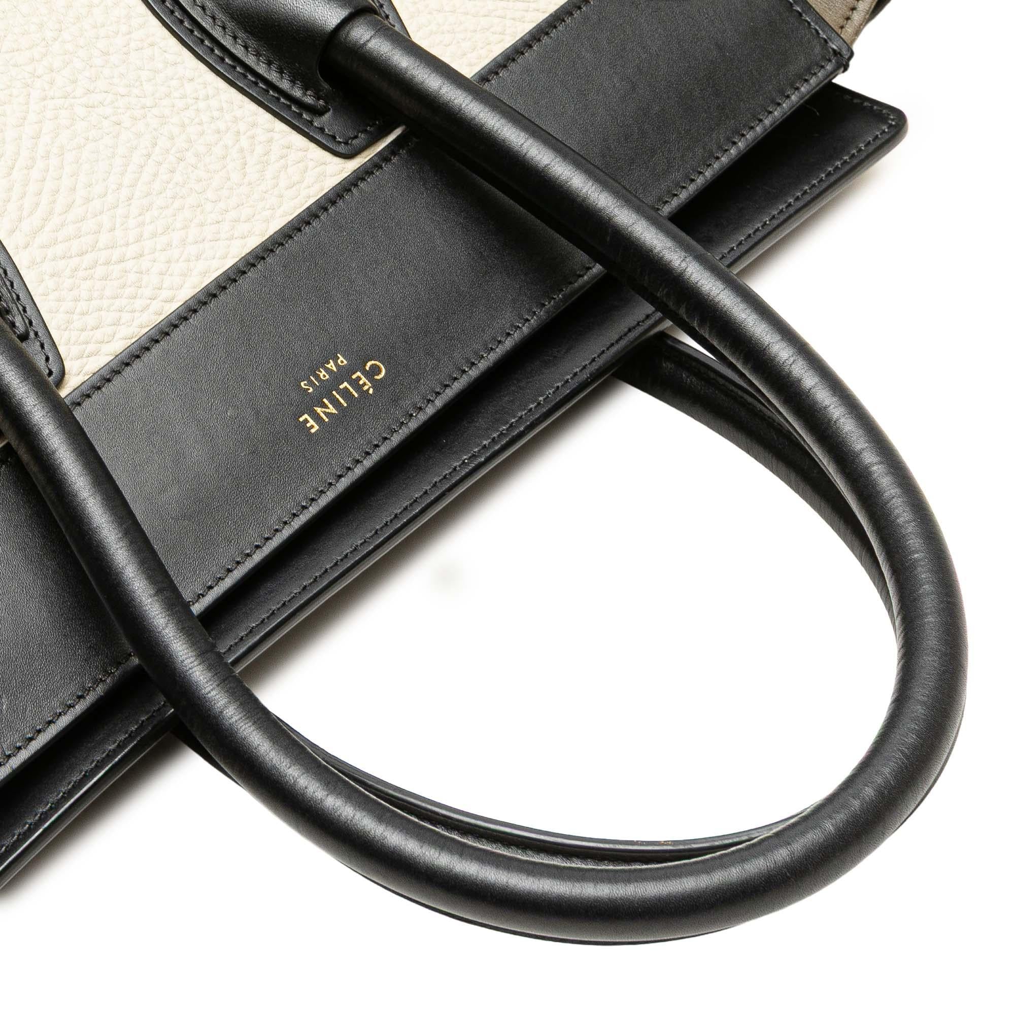 Celine Mini Tricolor Calfskin Luggage Tote