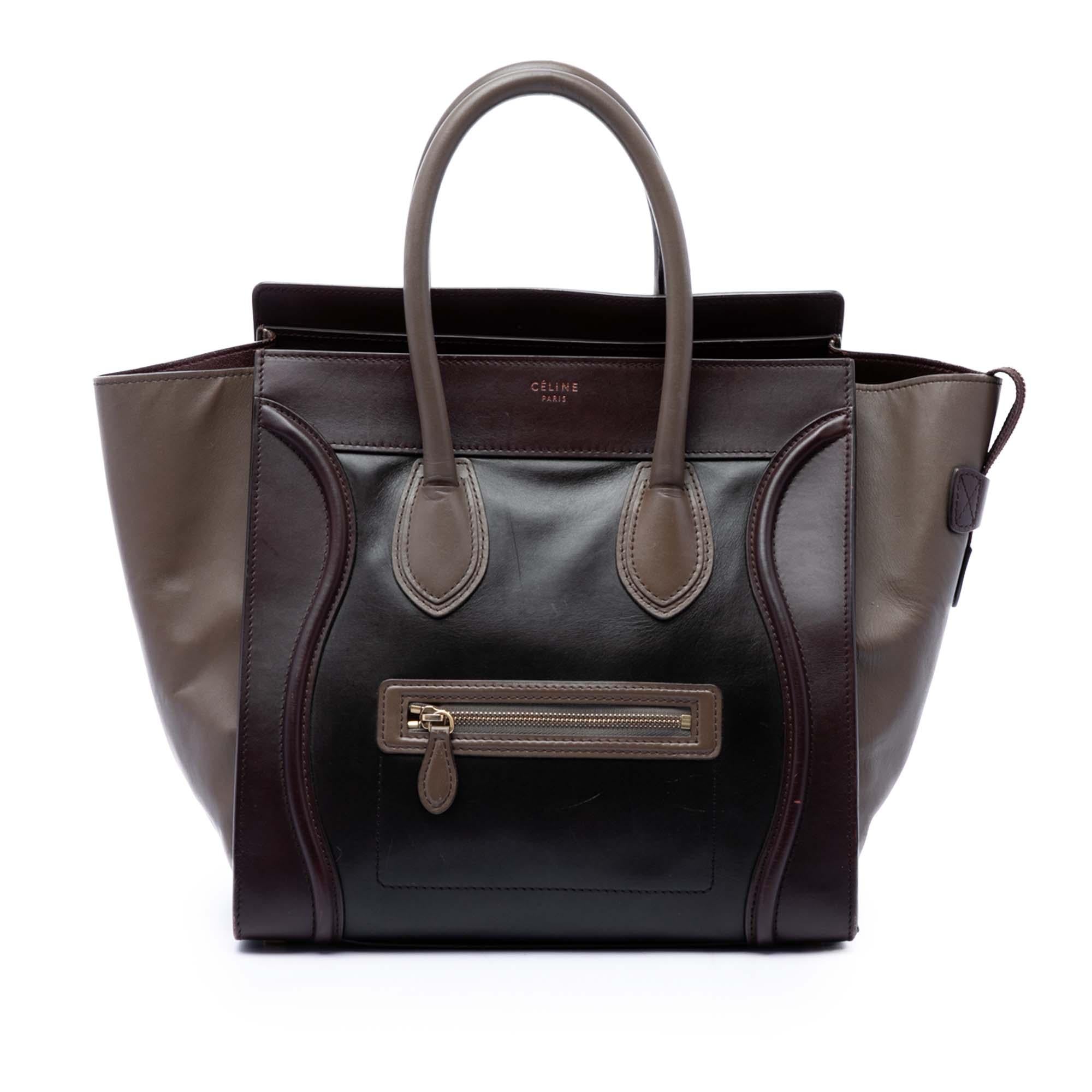 Celine Mini Tricolor Calfskin Luggage Tote