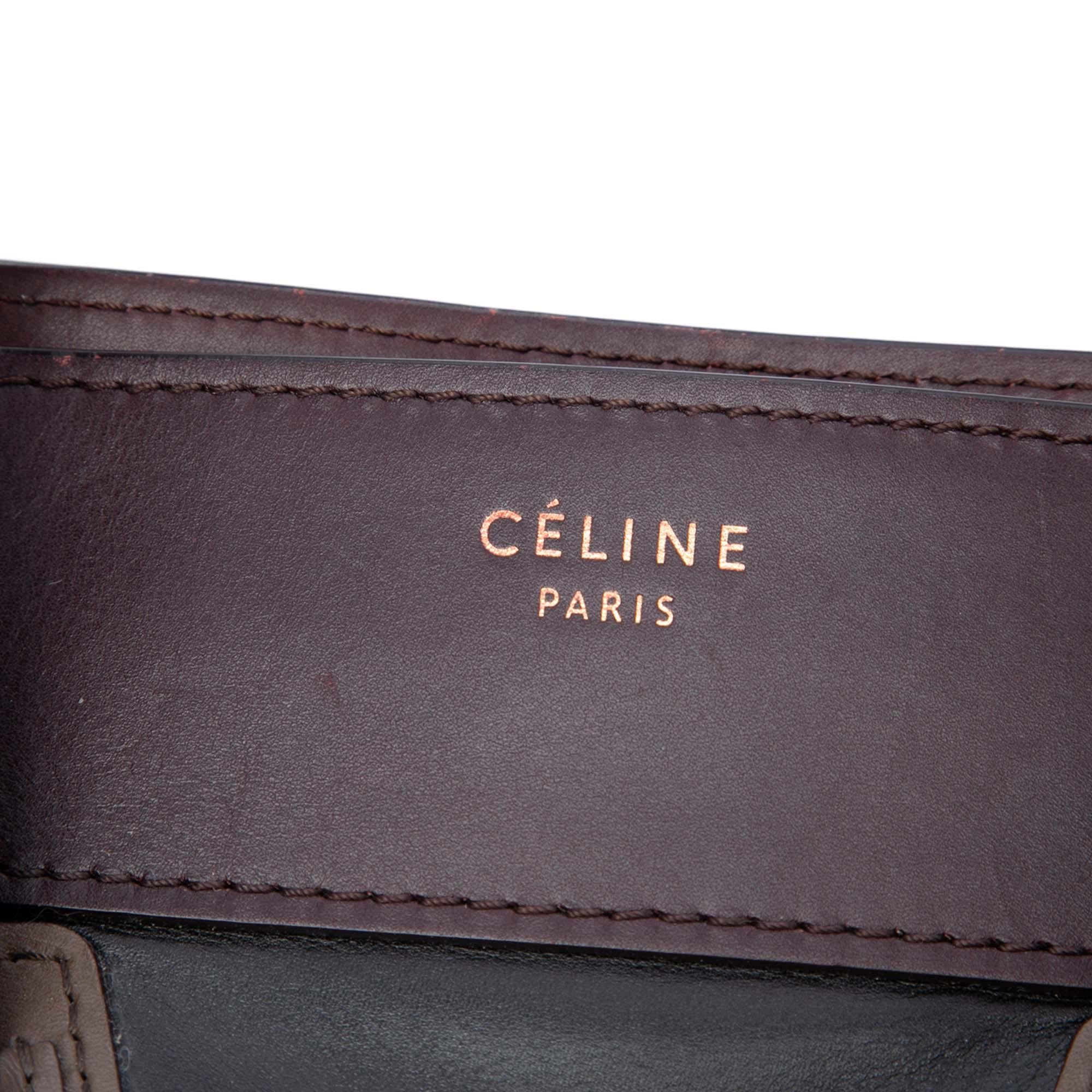 Celine Mini Tricolor Calfskin Luggage Tote