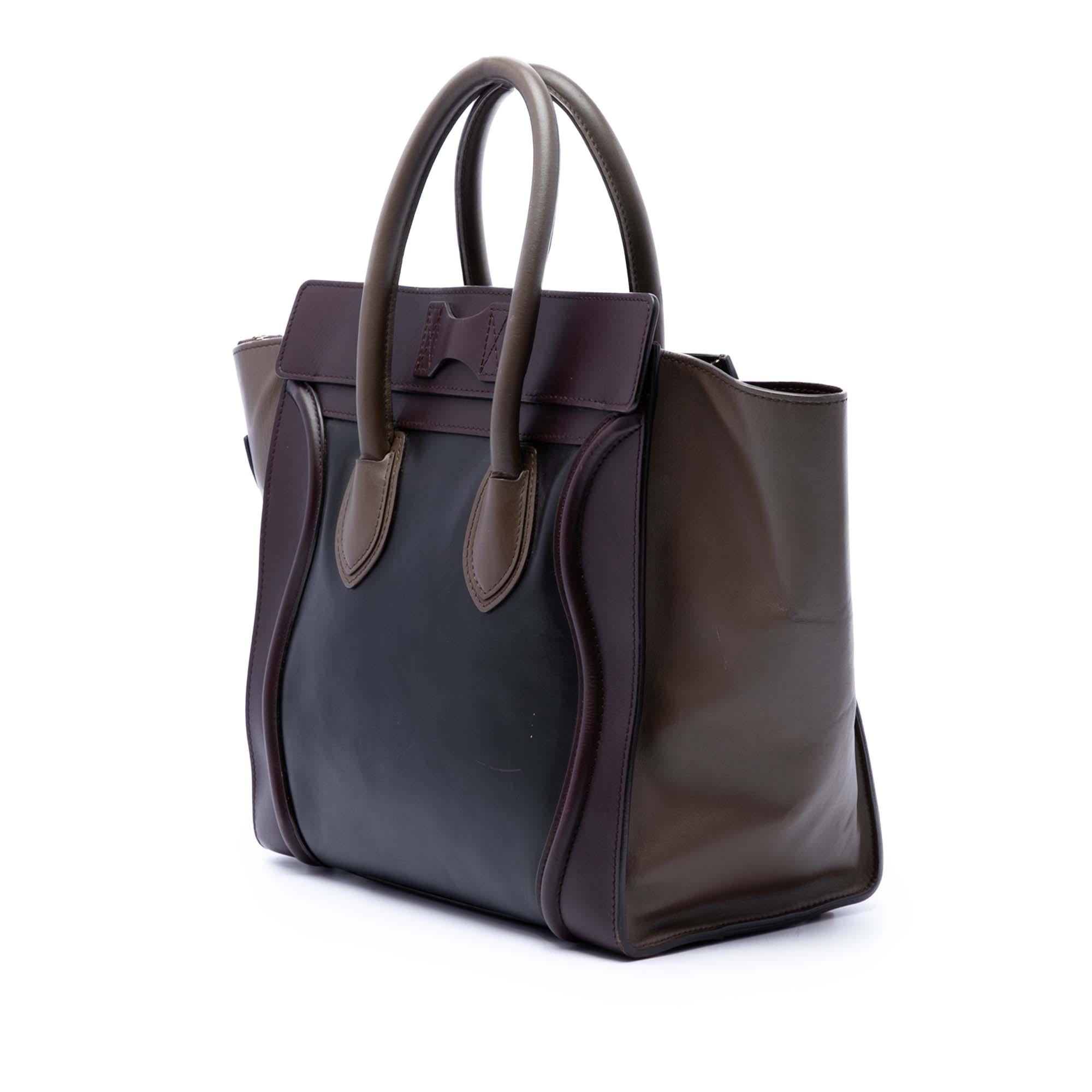 Celine Mini Tricolor Calfskin Luggage Tote
