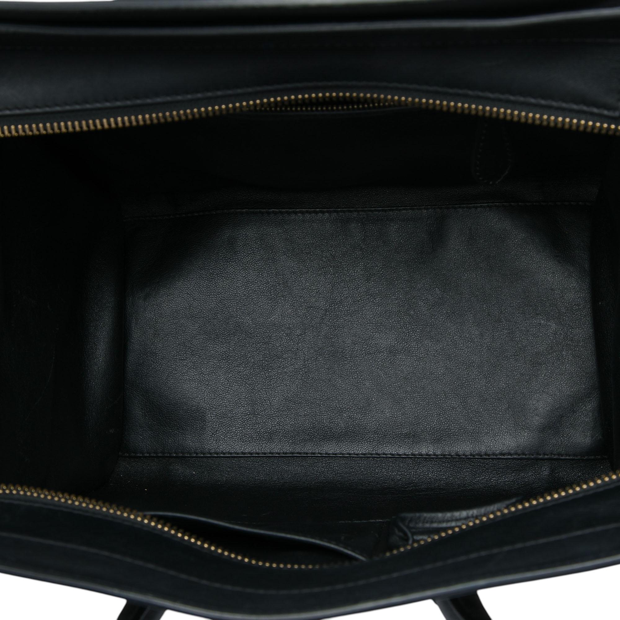 Celine Mini Tricolor Leather Luggage Tote