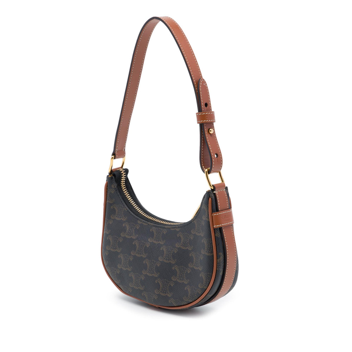 Celine Mini Triomphe Coated Canvas Ava Shoulder Bag